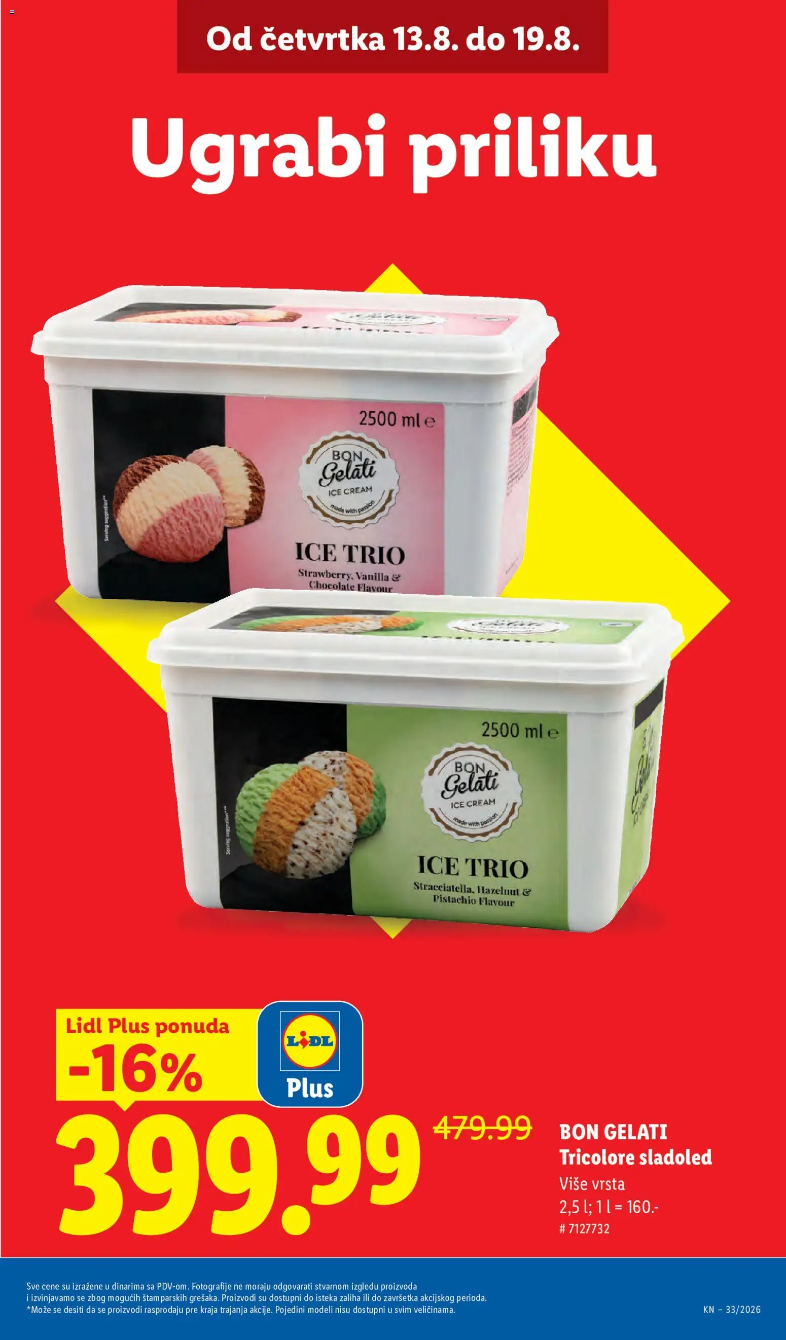 Lidl katalog - važi od 13.08.2026 | Strana: 13 | Proizvode: Sladoled
