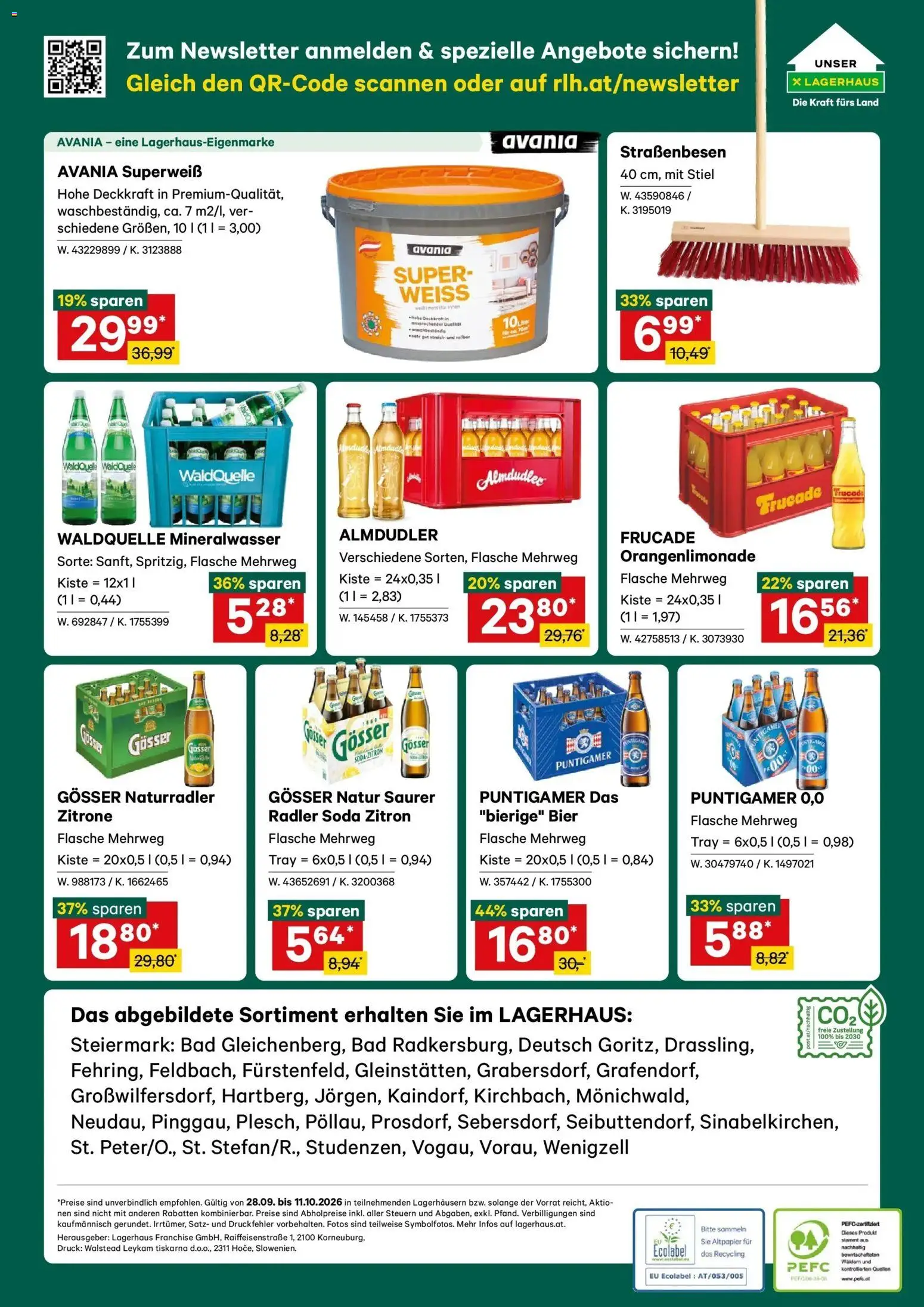 Lagerhaus - Wochen Angebote gültig ab 28.09.2026 | Seite: 6 | Produkte: Zitrone, Mineralwasser, Bad, Bier
