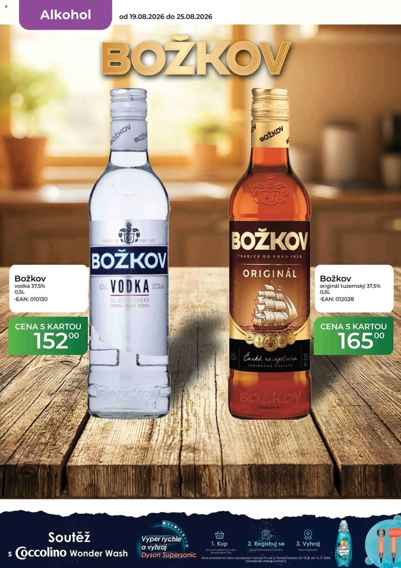 Tamda Foods leták od 19.08.2026 | Strana: 18 | Produkty: Vodka, Coccolino, Božkov, Alkohol