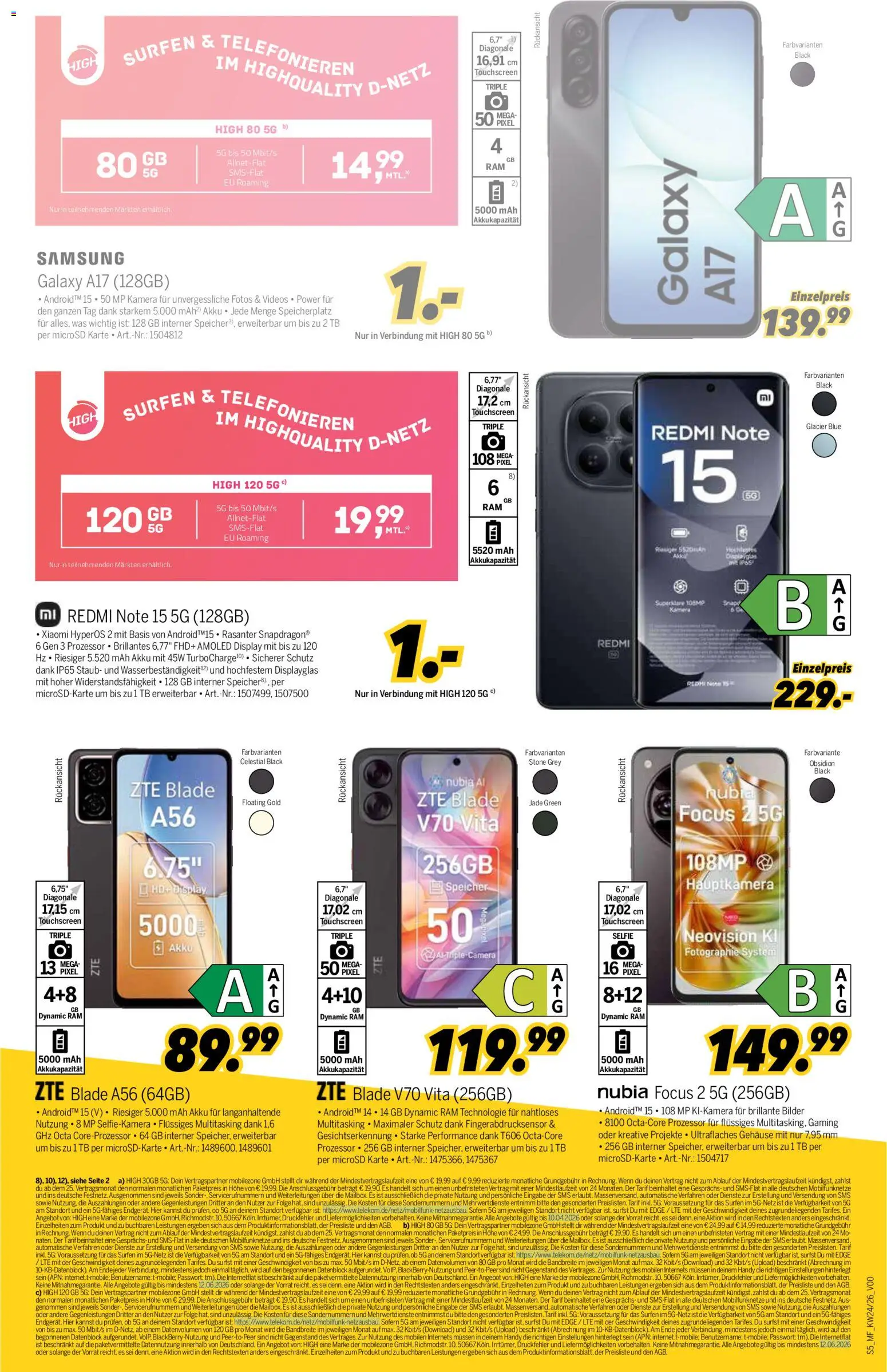 Medimax Mobilfunk Woche – gültig ab 06.06.2026 | Seite: 5 | Produkte: Kamera, Xiaomi, Samsung, Bilder