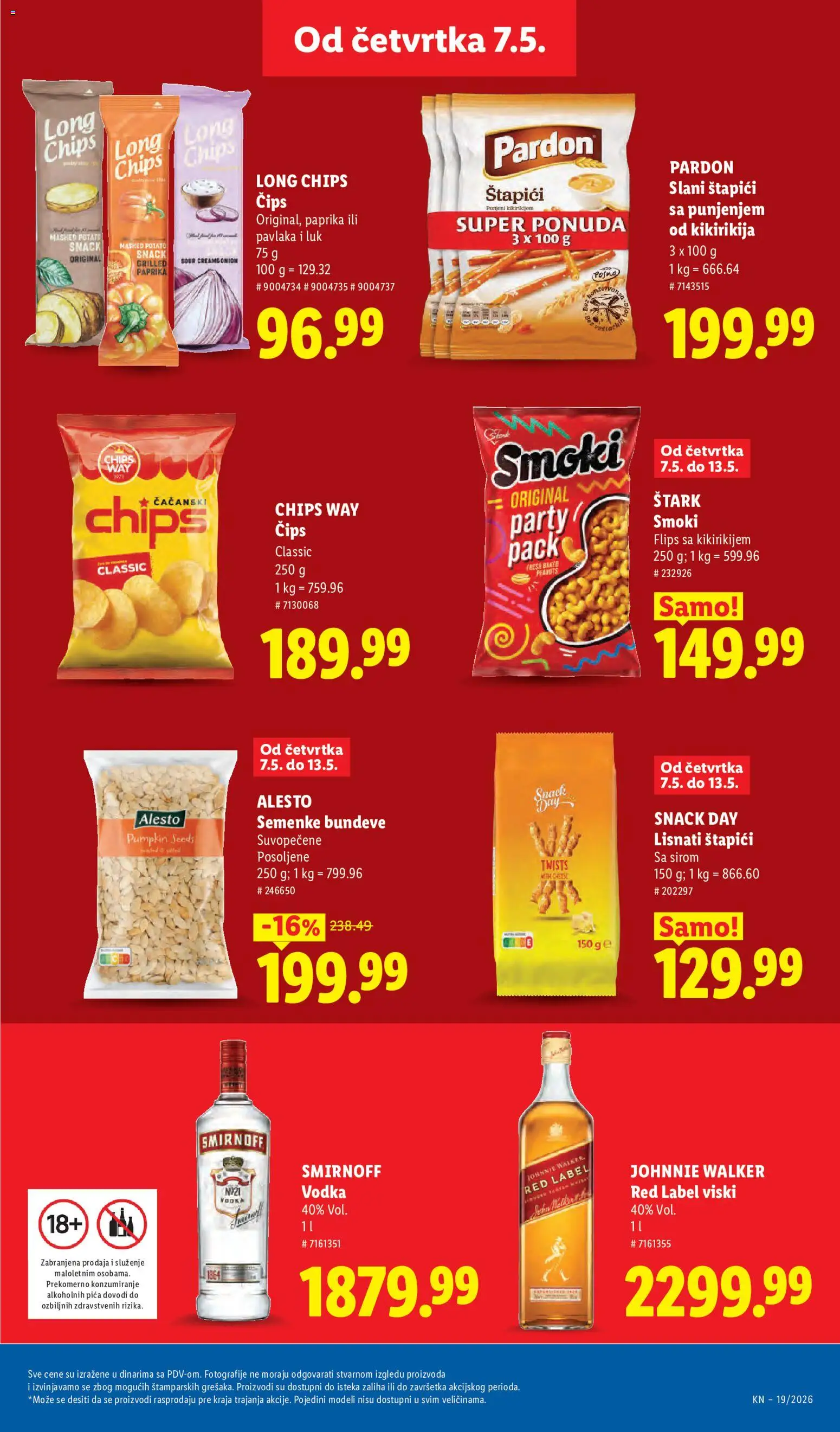 Lidl katalog - važi od 07.05.2026 | Strana: 33 | Proizvode: Čips, Smoki, Vodka, Paprika