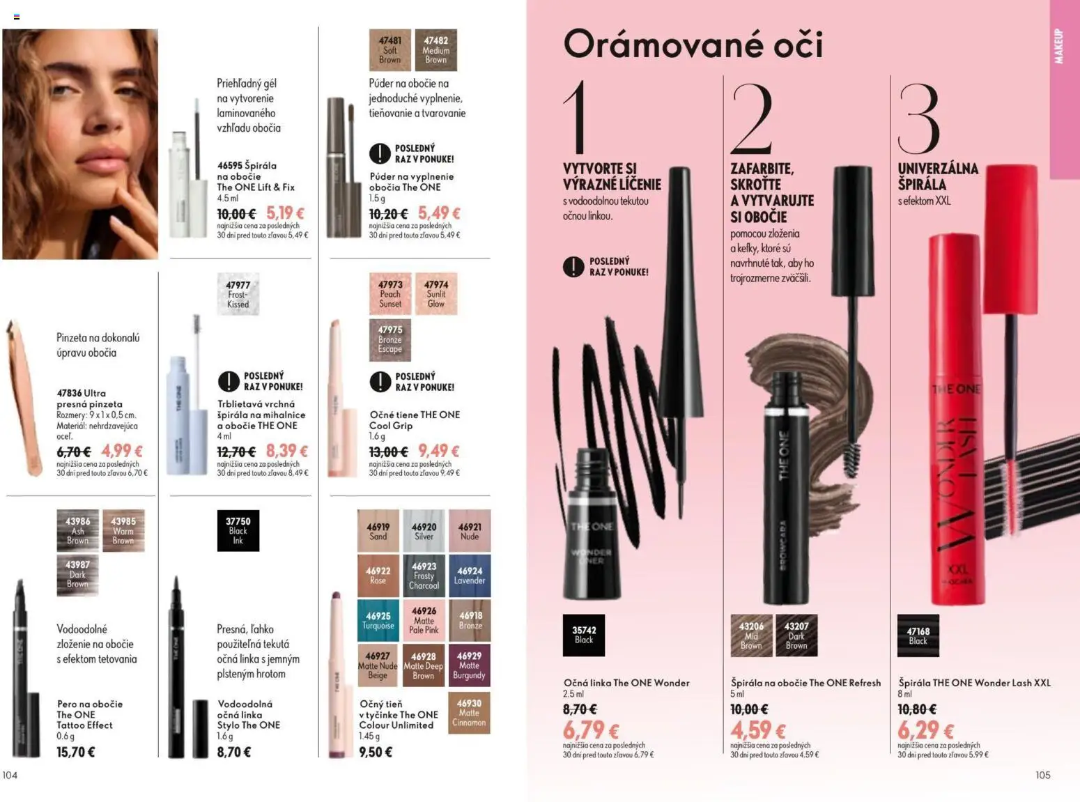 Nové Oriflame akcie – leták je platný od 09.09.2026 | Strana: 53 | Produkty: Púder, Pero, Očné tiene, Očná linka