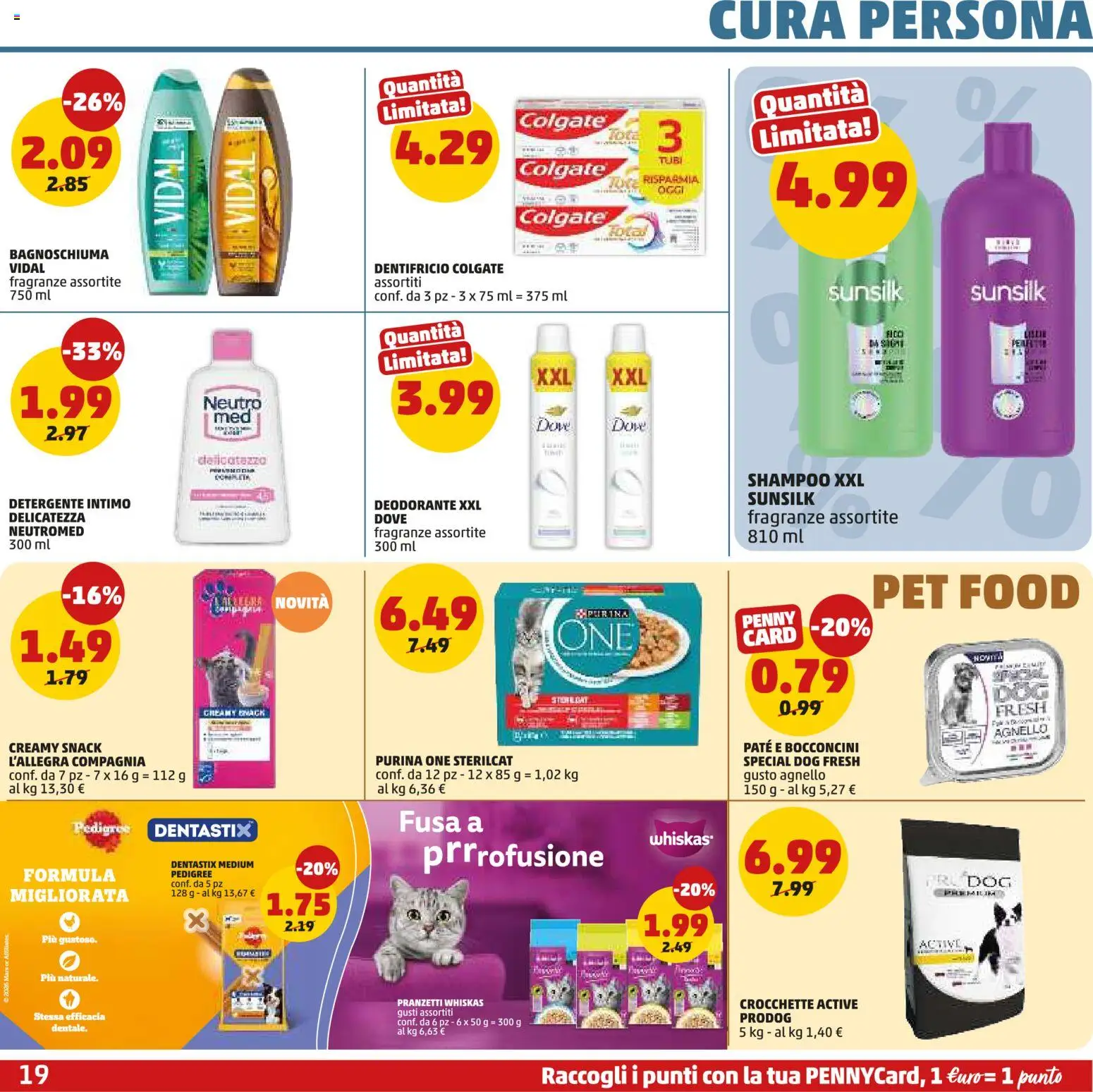 Volantino PENNY del 08/10/2026 | Pagina: 19 | Prodotti: Shampoo, Intimo, Crocchette, Tubi