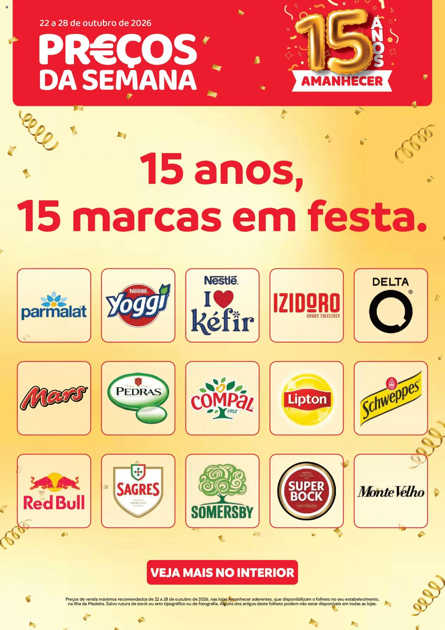 Amanhecer folheto Madeira │ válido de 22/10/2026 | Página: 1 | Produtos: Red Bull, Kefir, Nestlé, Somersby