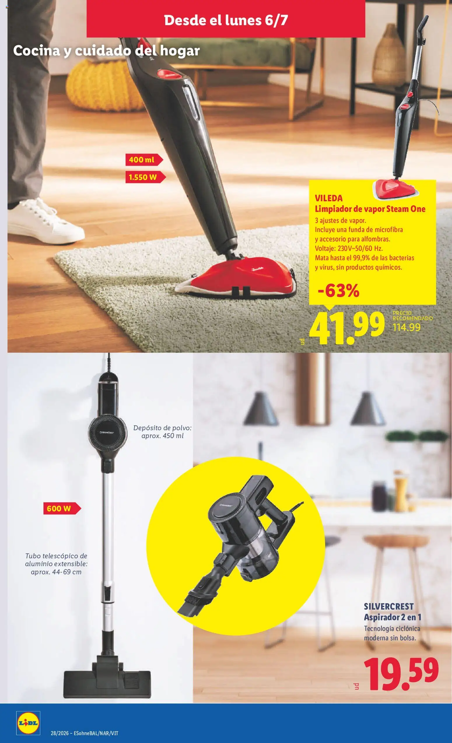 Lidl folleto de bazar │ válido desde el 06/07/2026 | Página: 16 | Productos: Polvo, Funda, Cocina, Aspirador