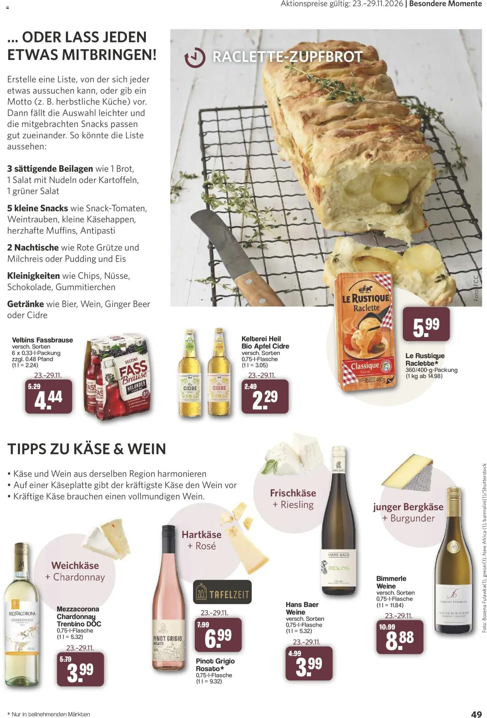 Famila Nordwest myTime November 2026 – gültig ab 26.10.2026 | Seite: 49 | Produkte: Käse, Äpfel, Salat, Frischkase