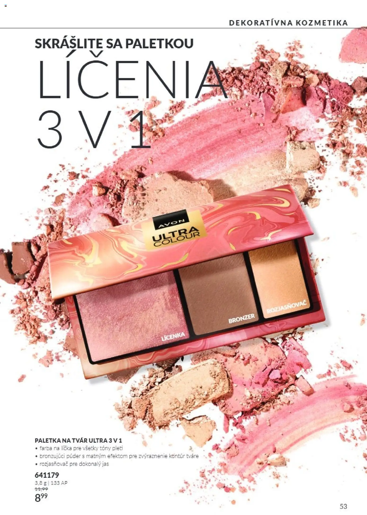 Nové Avon akcie – leták je platný od 01.10.2026 | Strana: 53 | Produkty: Púder, Bronzer, Lícenka, Rozjasňovač