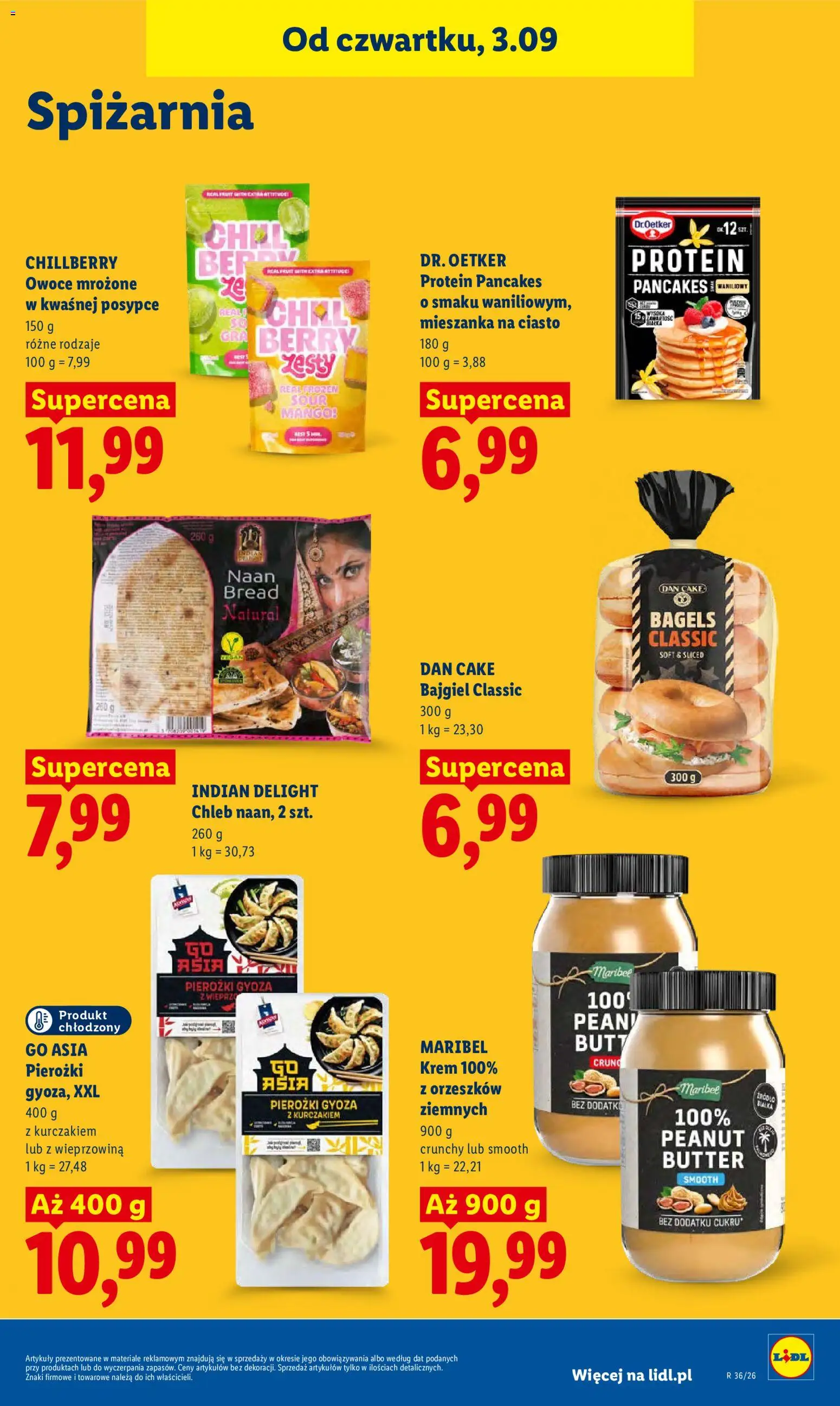 Lidl Polsko leták od 03.09.2026 | Strana: 81 | Produkty: Chléb, Gyoza, Bagels, Protein