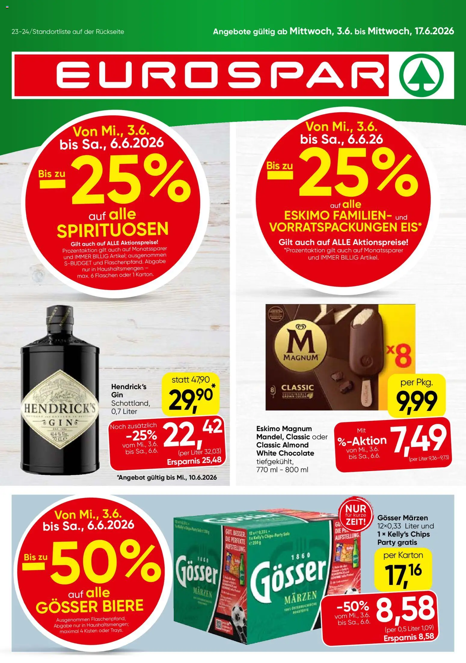 Eurospar Flugblatt gültig ab 03.06.2026 | Seite: 1 | Produkte: Chips