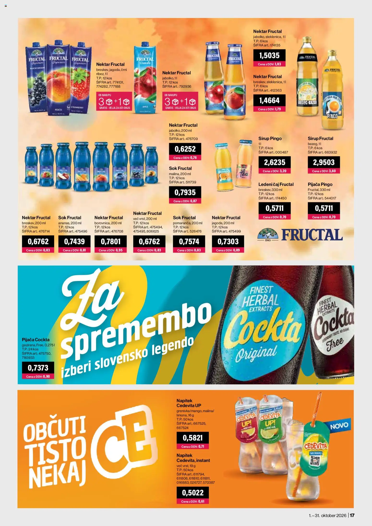 Novi Mercator katalog ponudbe – veljaven od 01.10.2026 | Stran: 17