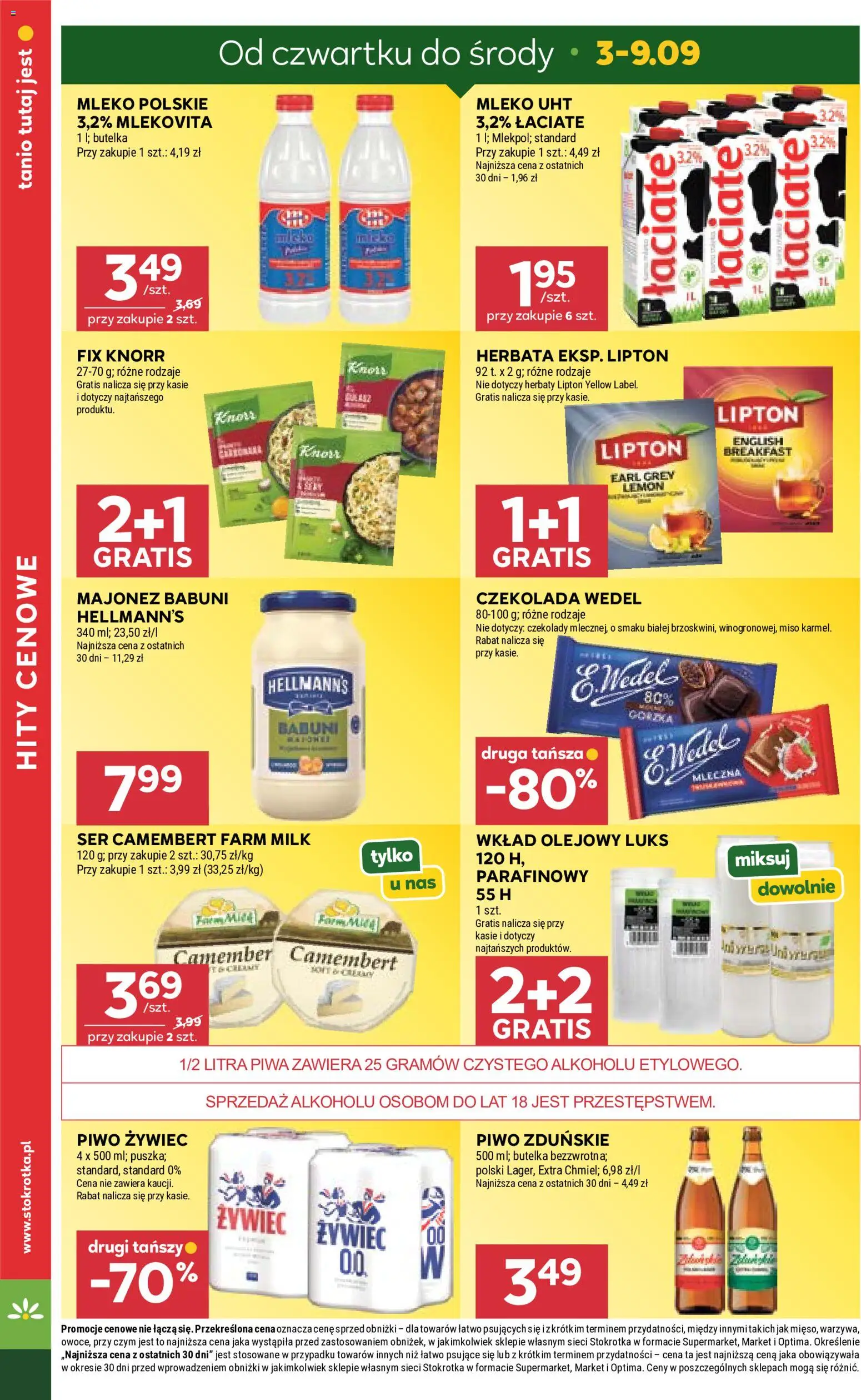 Stokrotka gazetka - Market od 03.09.2026 | Strona: 8 | Produkty: Czekolady, Earl Grey, Camembert, Piwo