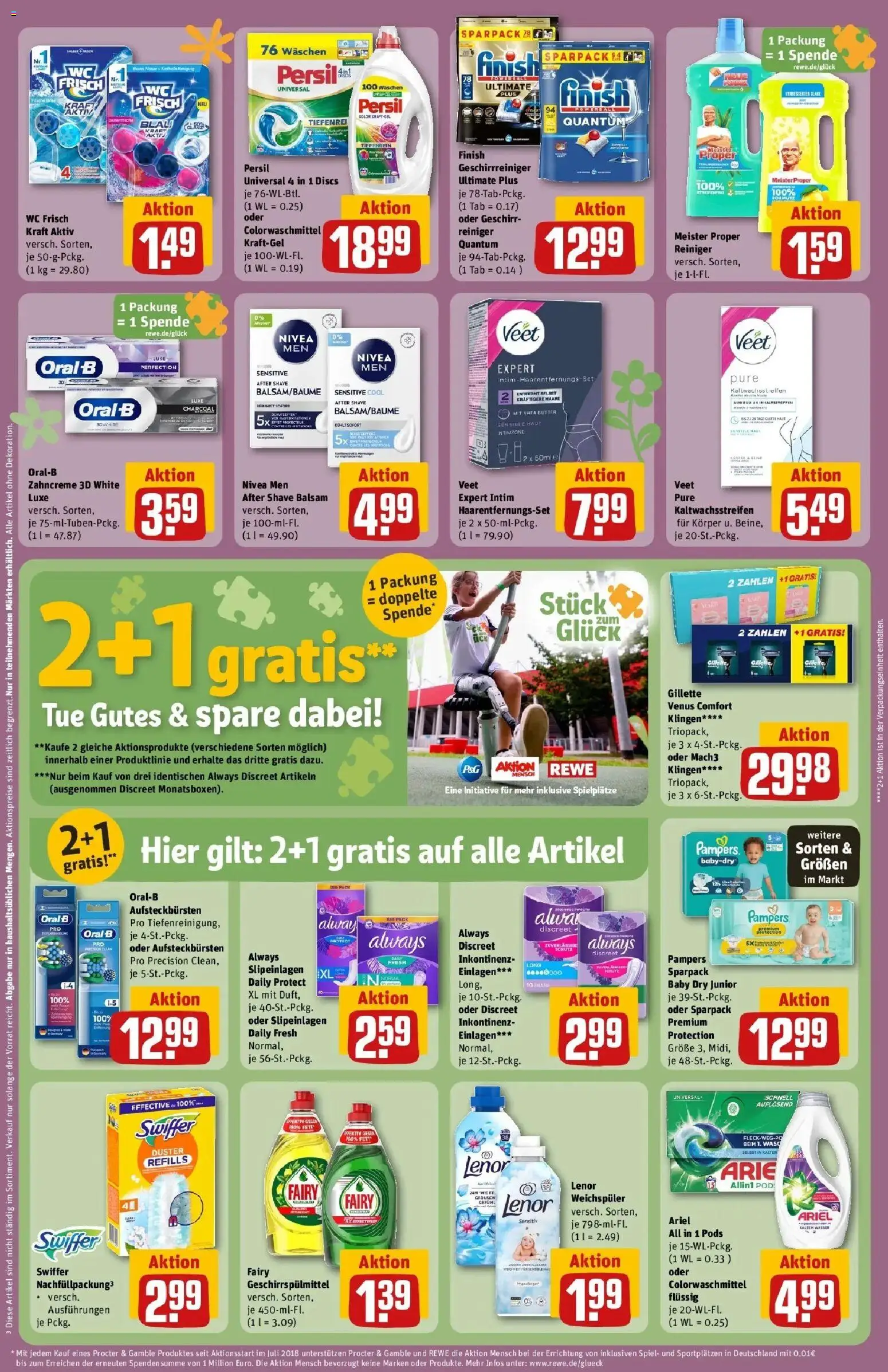Rewe Prospekt Zülpich	 – gültig ab 23.03.2026 | Seite: 29 | Produkte: Spiel, Finish, Wasser, Weichspüler