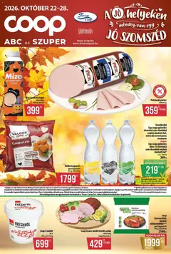 COOP - Abc & Szuper / Tisza - amely érvényes a következő dátumtól: 2026.10.22.