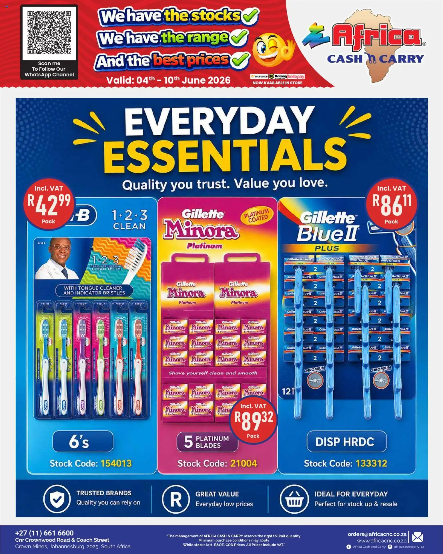 New Africa Cash & Carry catalogue – valid from 04.06.2026 | Page: 62 | Products: Stock
