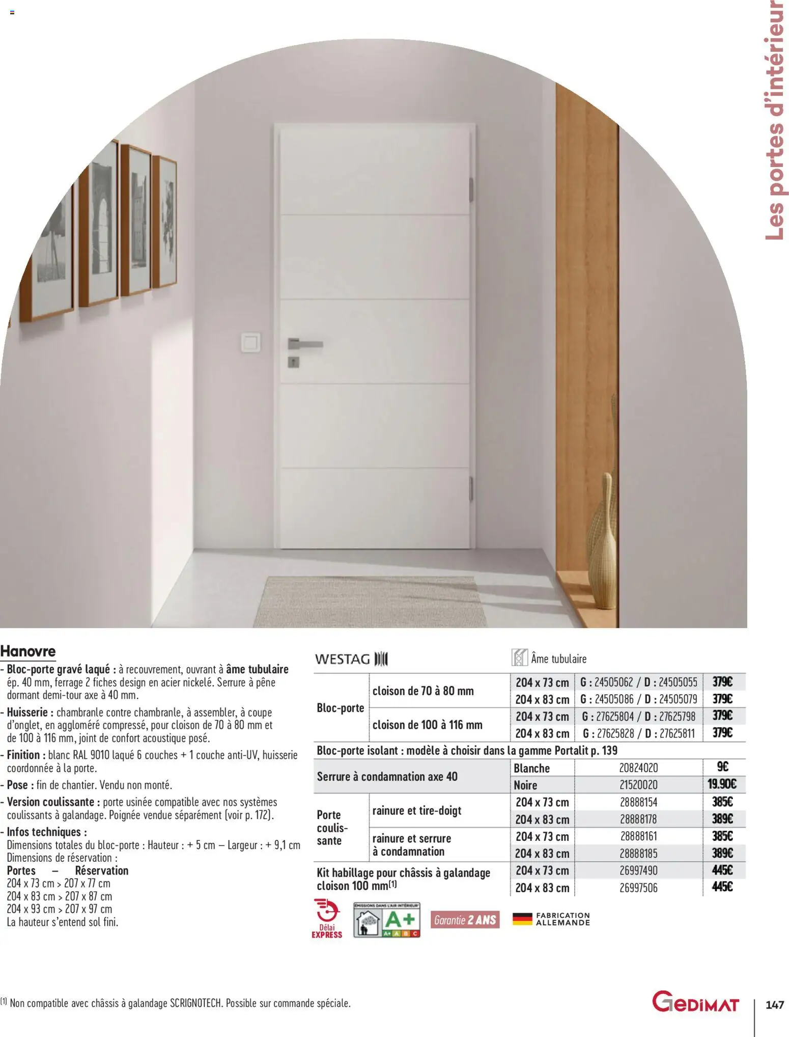 {H1} | Page: 147 | Produits: Couches, Porte, Laque, Portes