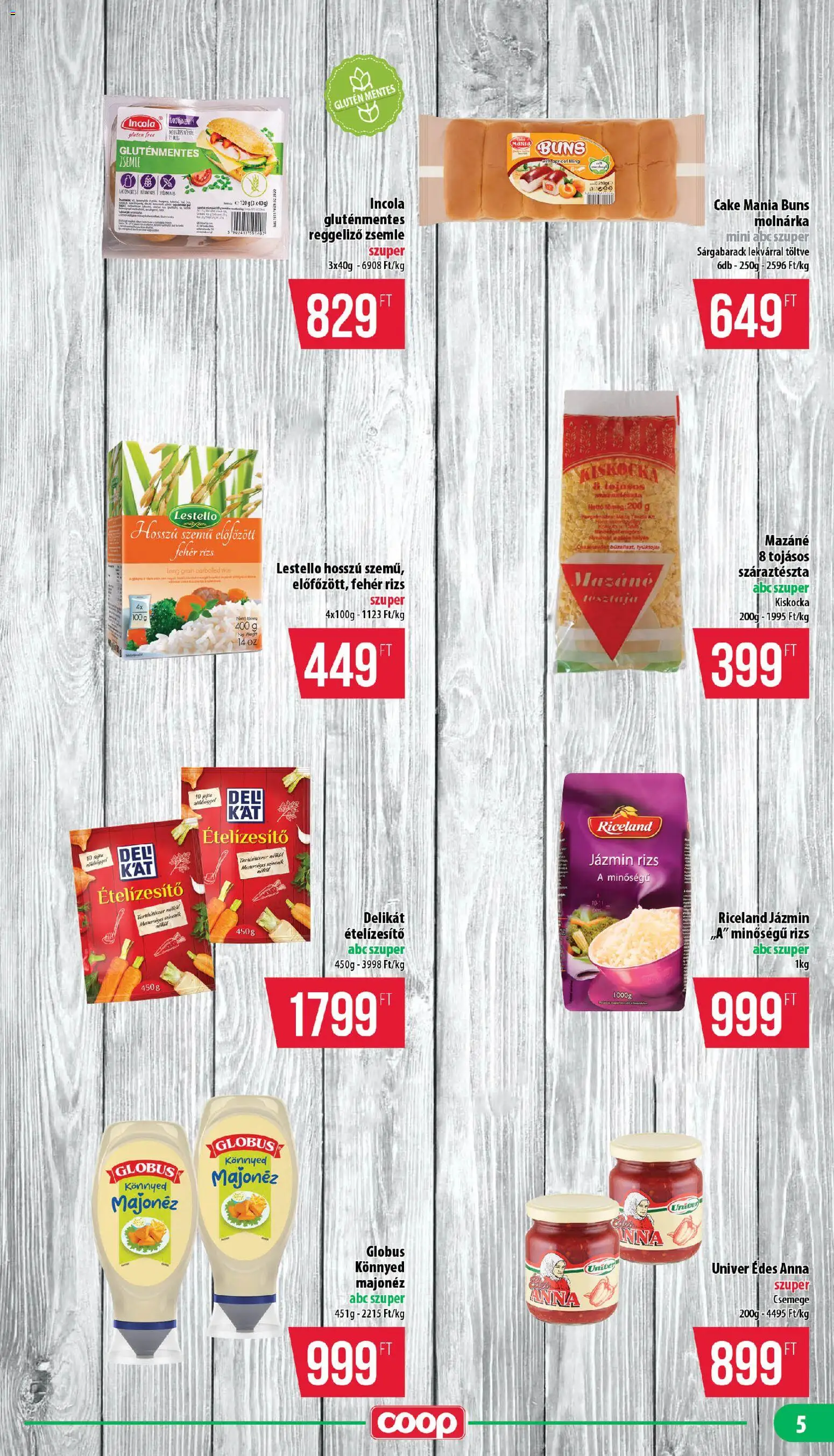 COOP akciós ujság - amely érvényes a következő dátumtól: 2026.09.24. | Oldal: 5 | Termékek: Zsemle, Csemege, Univer, Ételízesítő