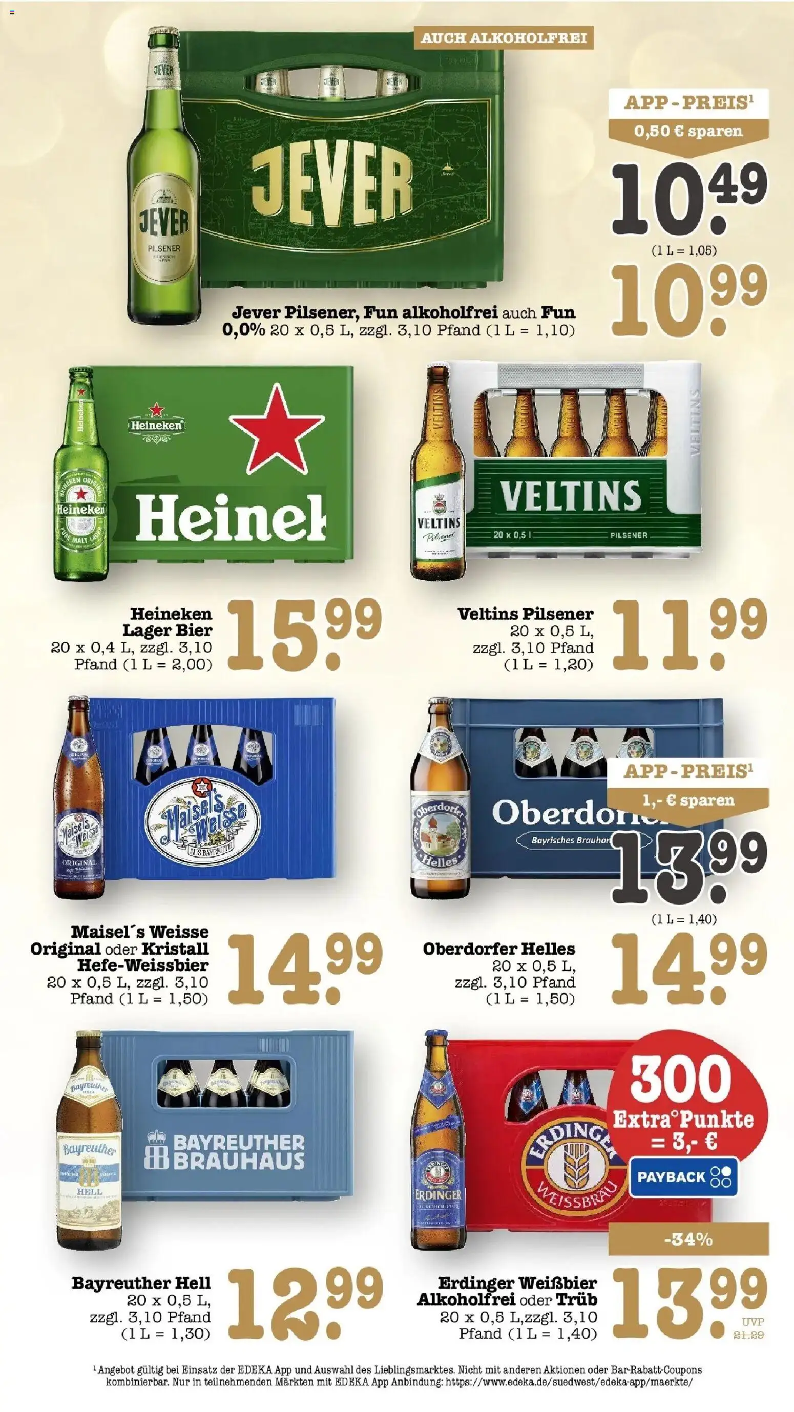 E center Prospekt Mainz-Weisenau (ab 28.09.2026) zum Blättern | Seite: 47 | Produkte: Erdinger, Weißbier, Jever, Veltins