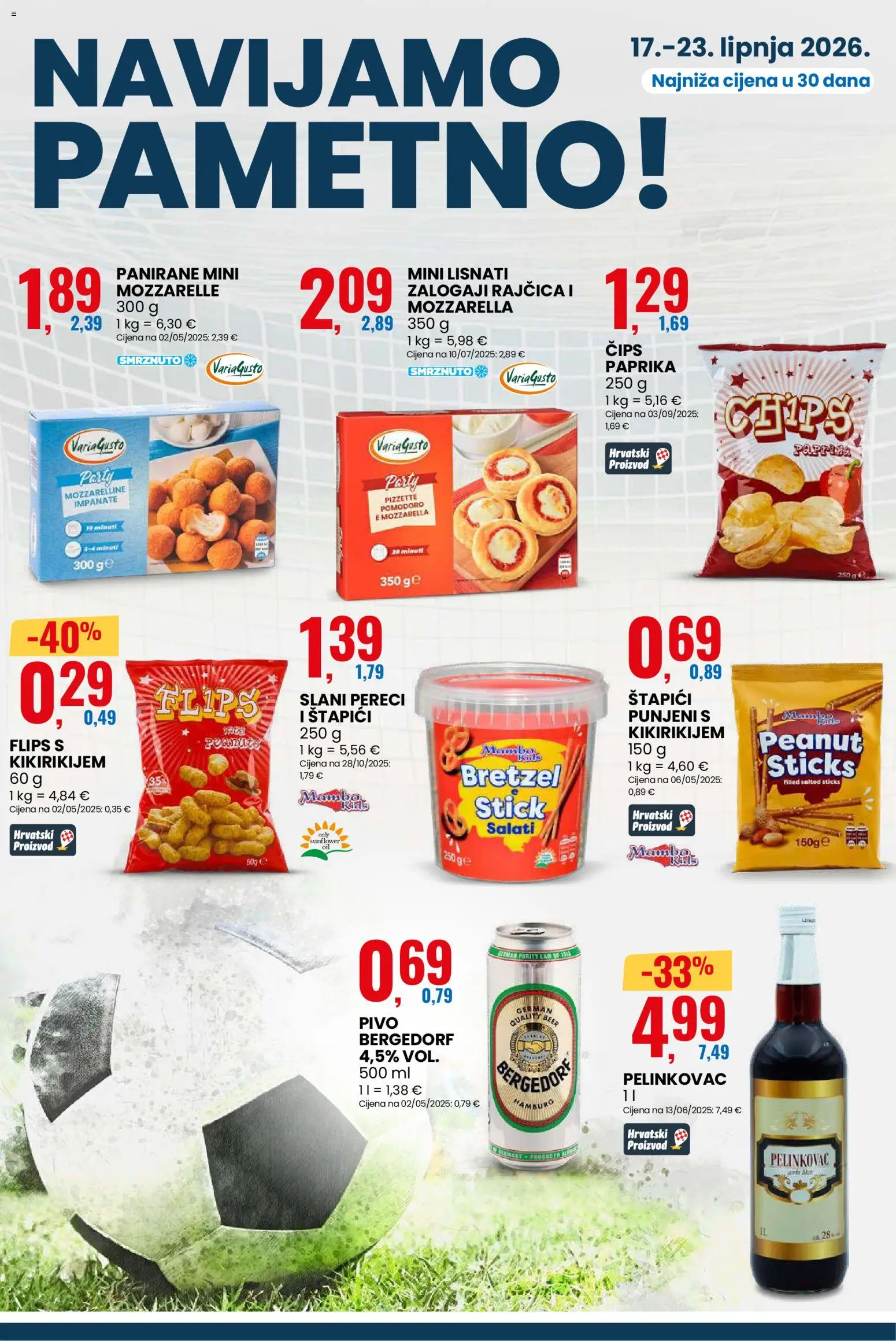 Eurospin katalog | vrijedi od 17.06.2026 | Stranica: 11 | Proizvodi: Pelinkovac, Mozzarella, Štapići, Pereci