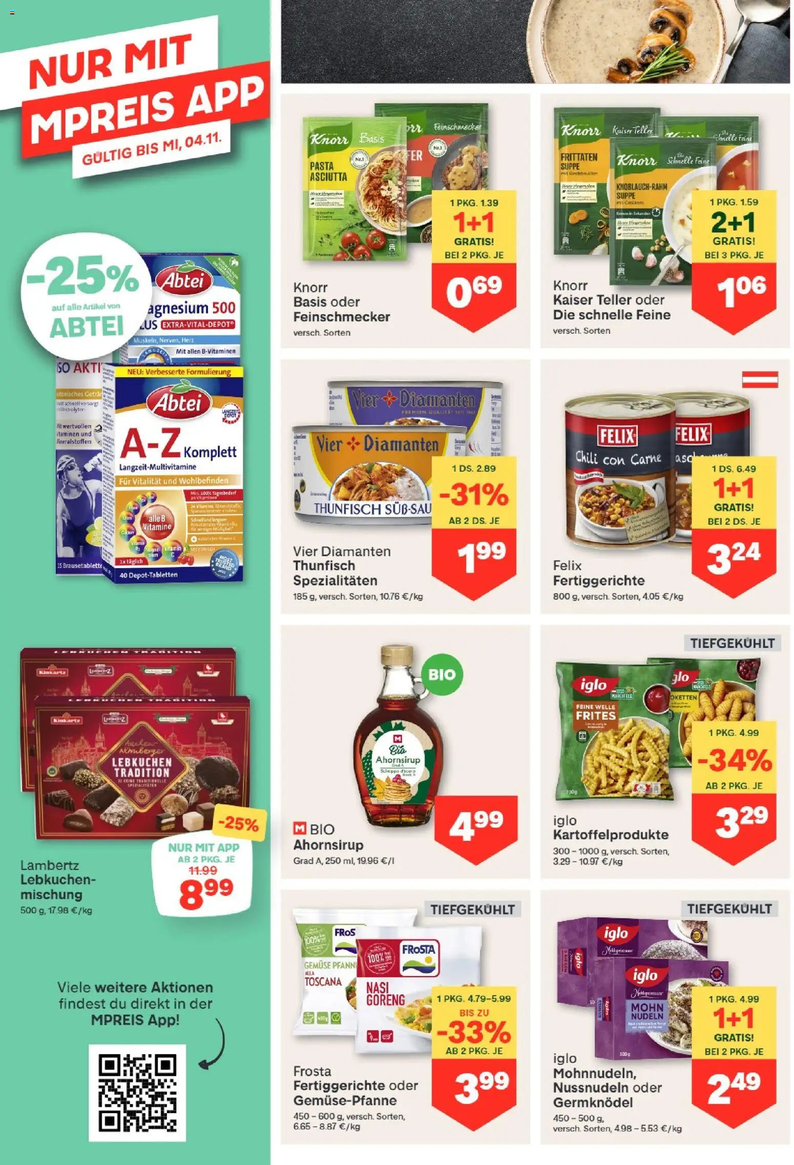 MPREIS Lenzing gültig ab 22.10.2026 | Seite: 8 | Produkte: Pasta, Chili, Nudeln, Lebkuchen