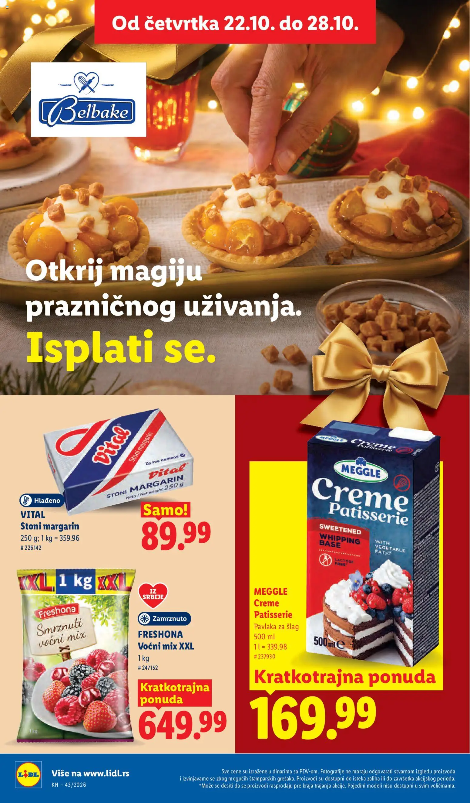 Lidl katalog - važi od 22.10.2026 | Strana: 50 | Proizvode: Šlag, Margarin, Pavlaka
