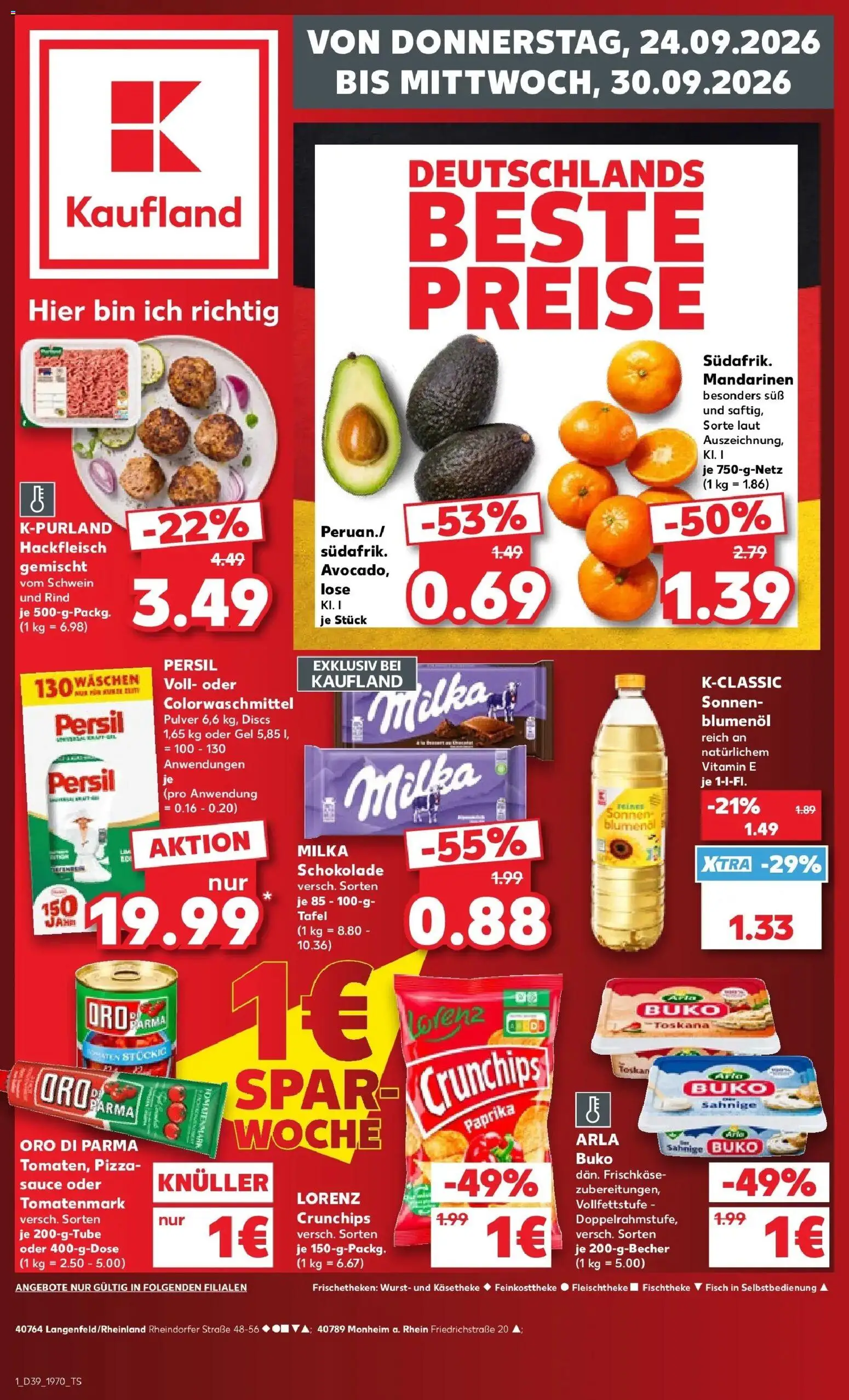 Prospekt Kaufland ab 21.09.2026 » Angebote Online zum Blättern | Seite: 13 | Produkte: Milka, Fisch, Paprika, Pizza