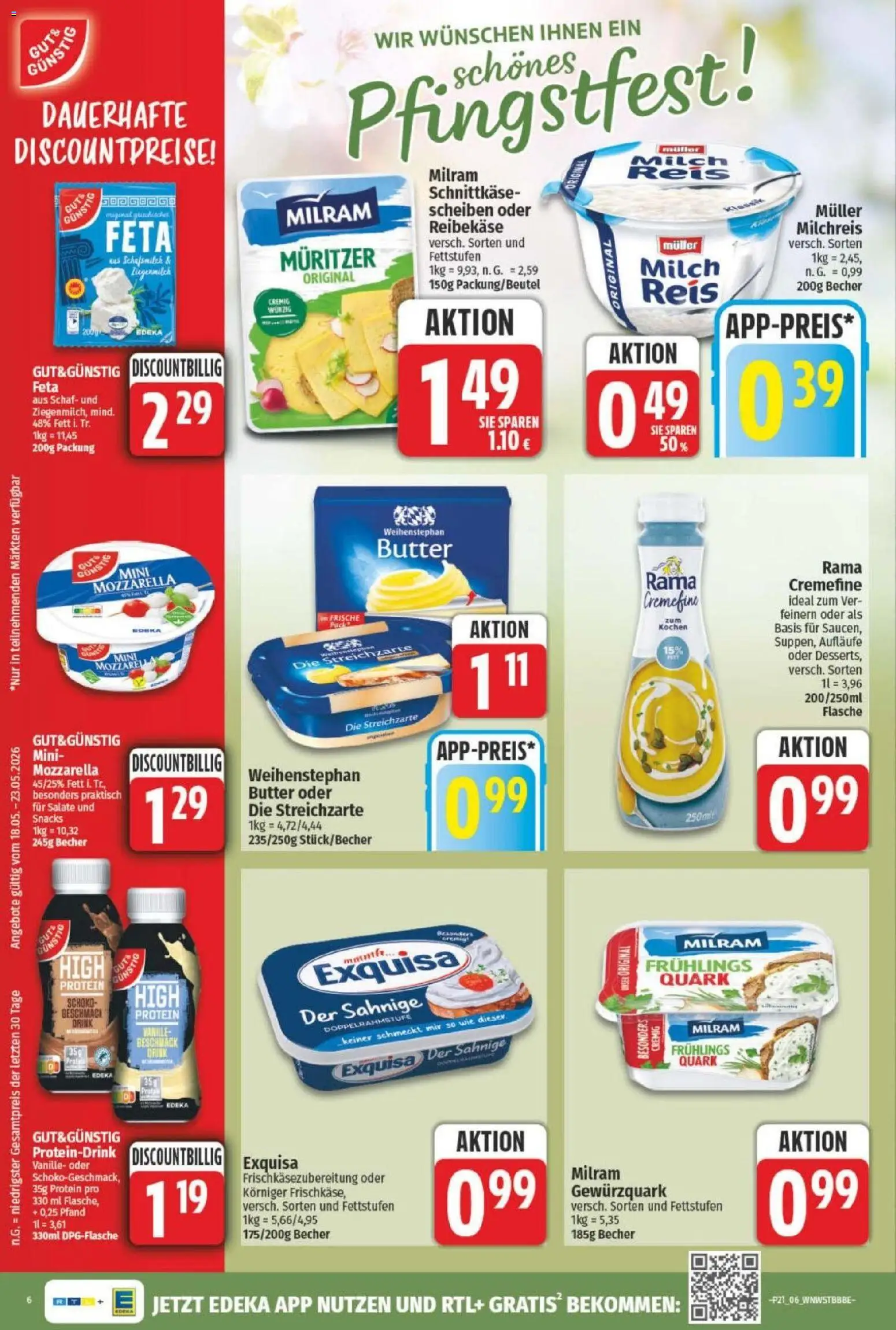NP Discount Prospekt – gültig ab 18.05.2026 | Seite: 8 | Produkte: Quark, Milch, Butter, Mozzarella