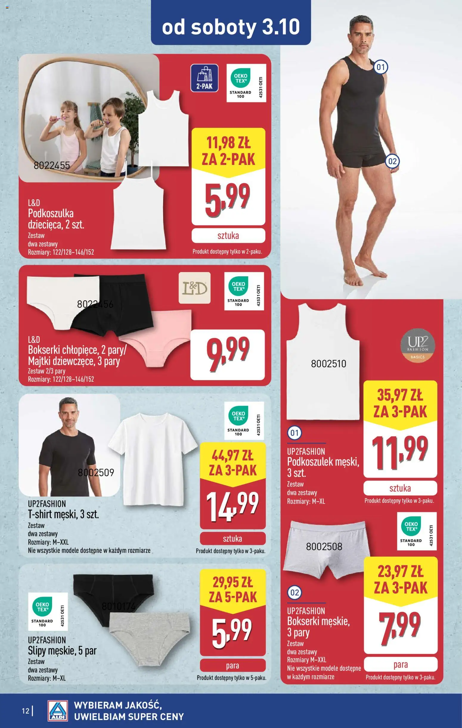 Aldi gazetka - Artykuły przemysłowe i tekstylia od 30.09.2026 | Strona: 12