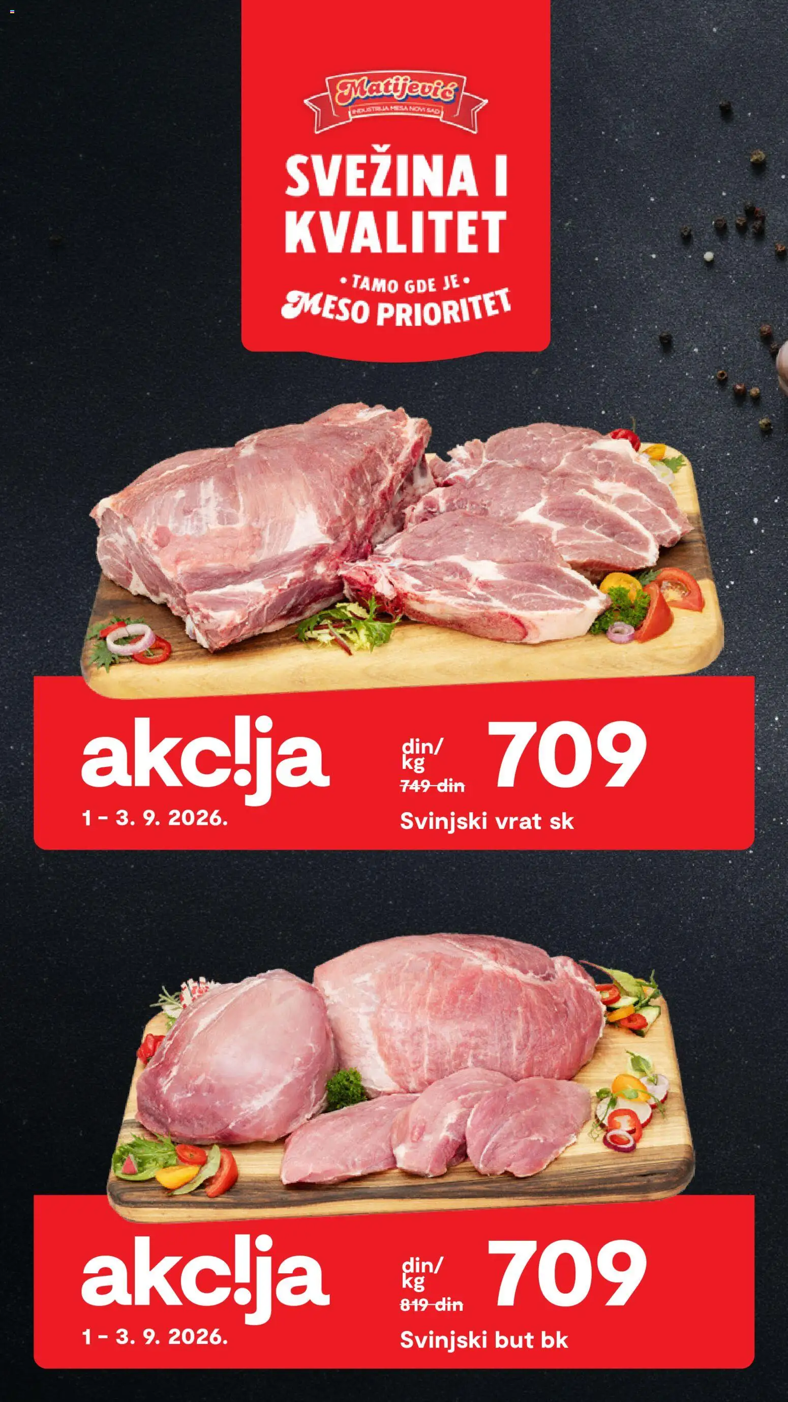 Matijevic katalog - važi od 01.09.2026 | Strana: 4 | Proizvode: Svinjski vrat, Meso, Vrat, Svinjski but