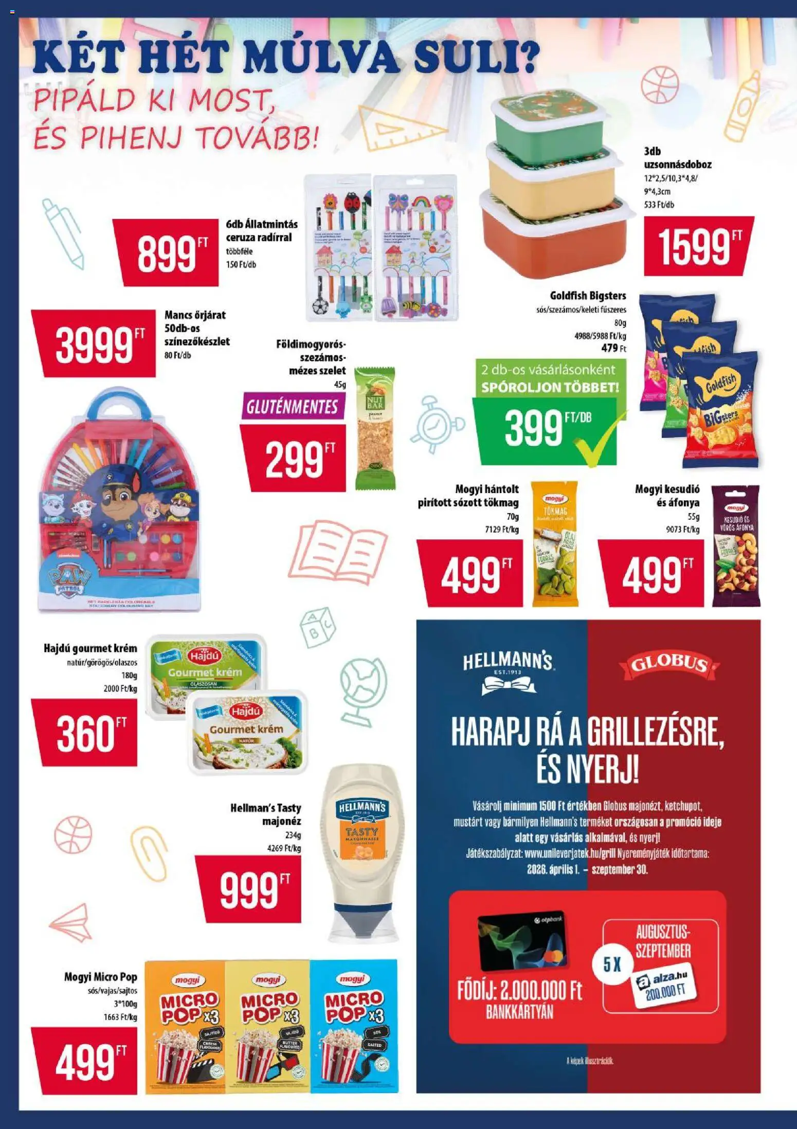 COOP akciós ujság - amely érvényes a következő dátumtól: 2026.08.13. | Oldal: 2 | Termékek: Ceruza, Áfonya, Krém, Mancs őrjárat