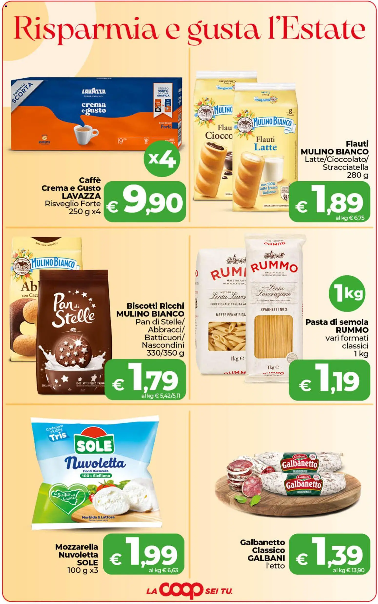 Volantino COOP del 10/07/2026 | Pagina: 2 | Prodotti: Crema, Biscotti, Latte, Penne