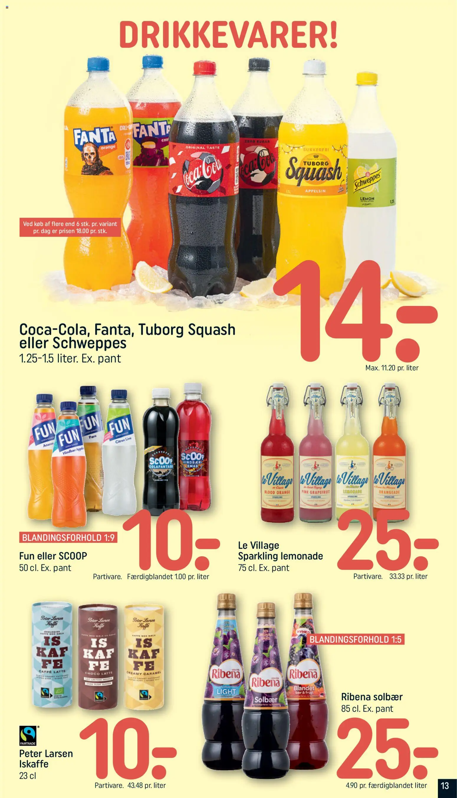 Rema 1000 tilbudsavis – gyldig fra 19/07/2026 | Side: 13 | Produkter: Squash, Fanta, Solbær, Tuborg Squash