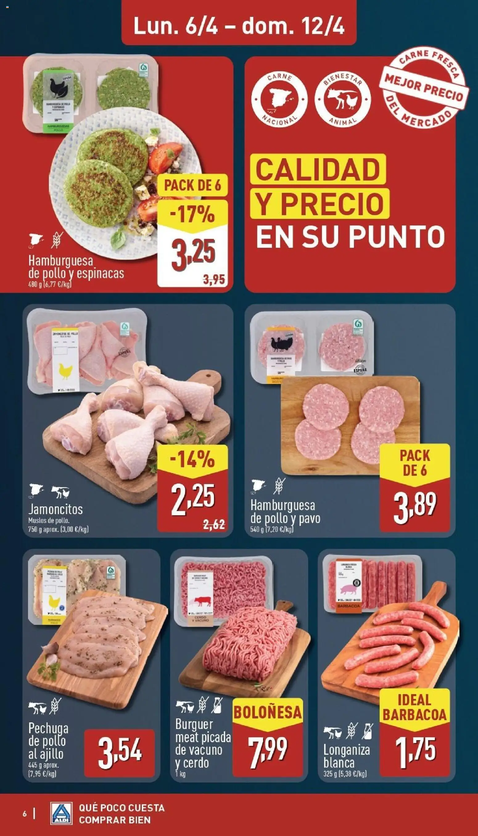 Aldi folleto Península │ válido desde el 06.04.2026 | Página: 6 | Productos: Cerdo, Πορσελάνη, Longaniza, Σοκολατούχο γάλα