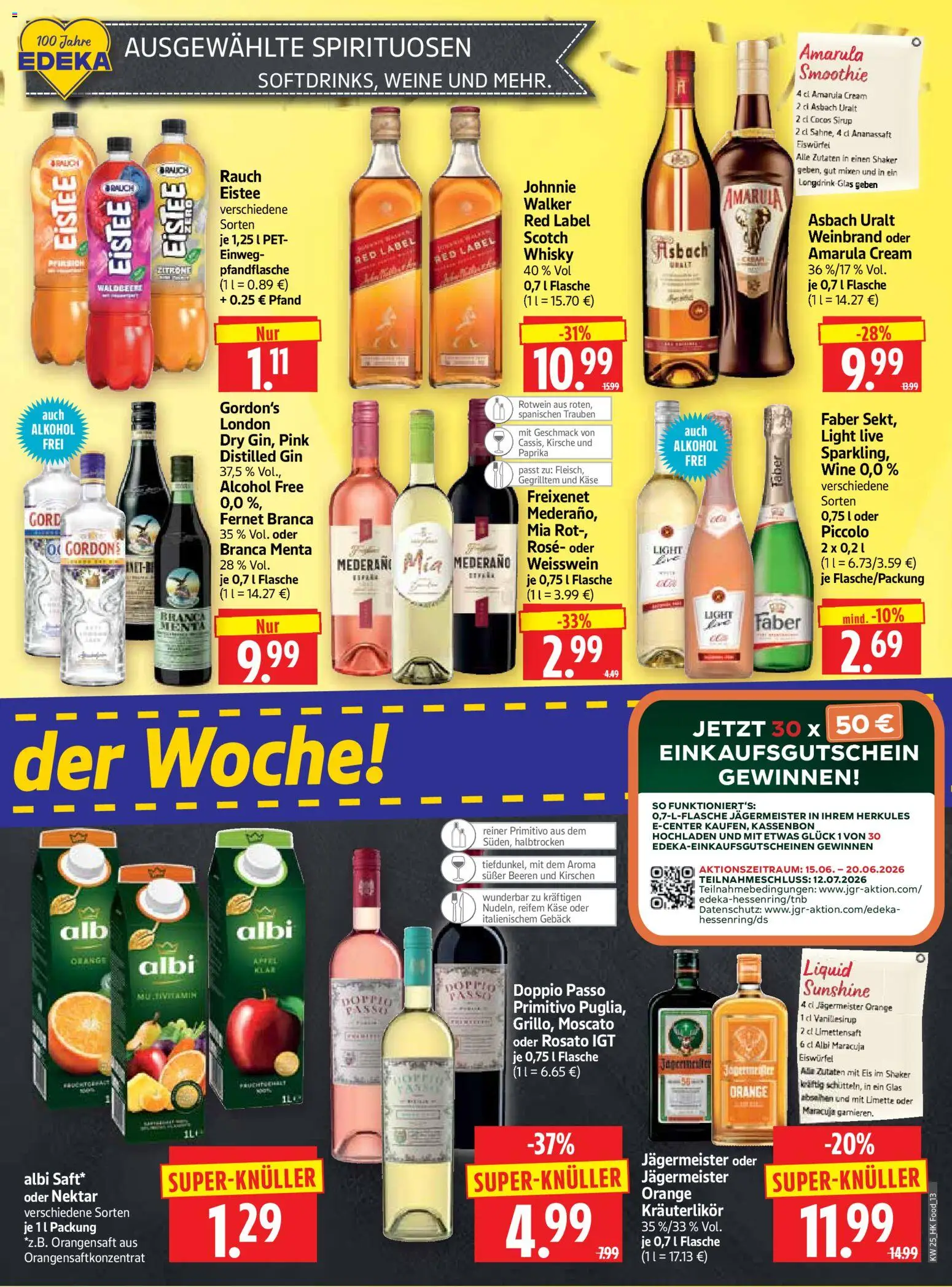 HERKULES Prospekt – gültig ab 15.06.2026 | Seite: 13 | Produkte: Käse, Kirschen, Jägermeister, Gin