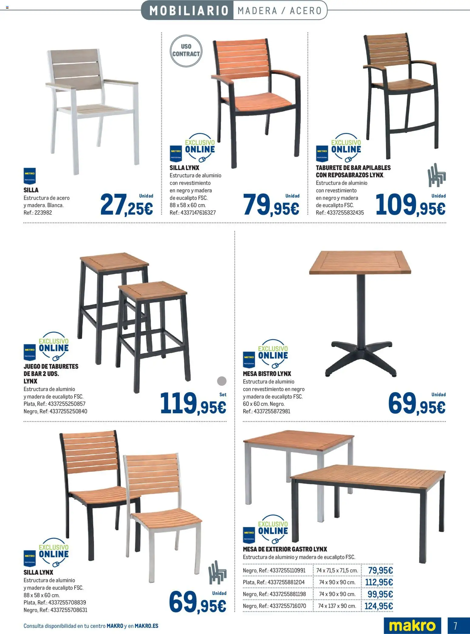 Makro - Especial Terrazas │ válido desde el 09.03.2026 | Página: 7 | Productos: Taburete, Mesa, Silla