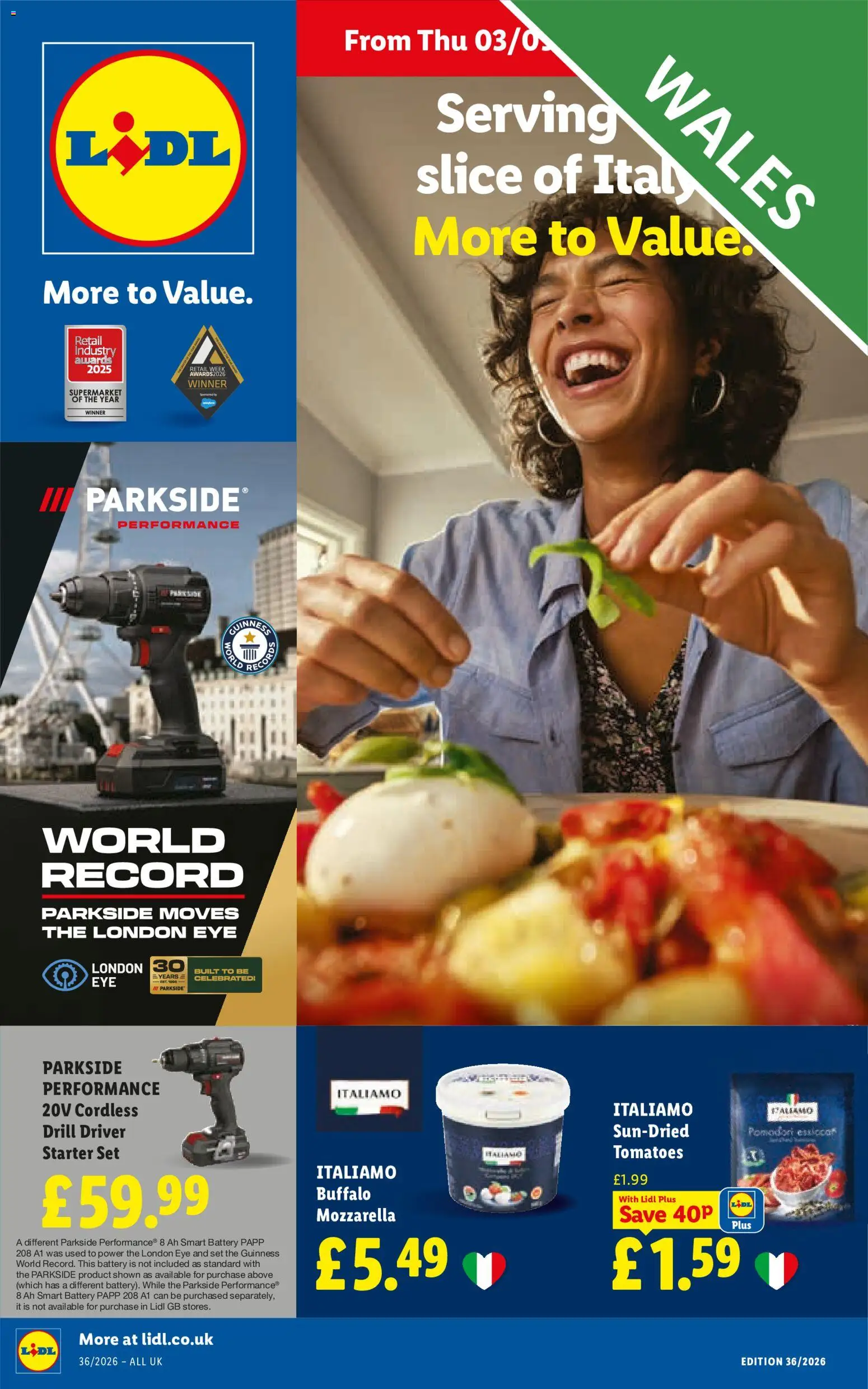 {H1} | Page: 1 | Products: Drill, Battery, Mozzarella, Tomatoes