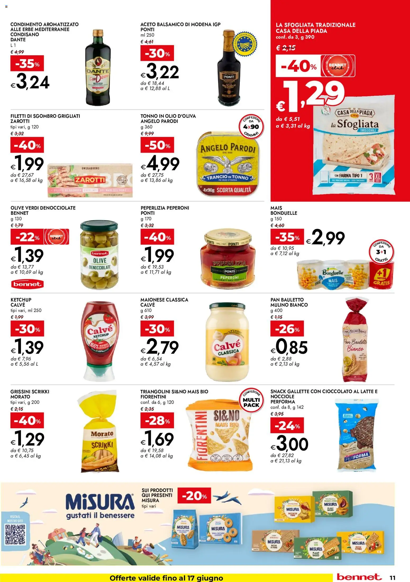 Volantino bennet del 04.06.2026 | Pagina: 11 | Prodotti: Cioccolato, Peperoni, Latte, Gallette