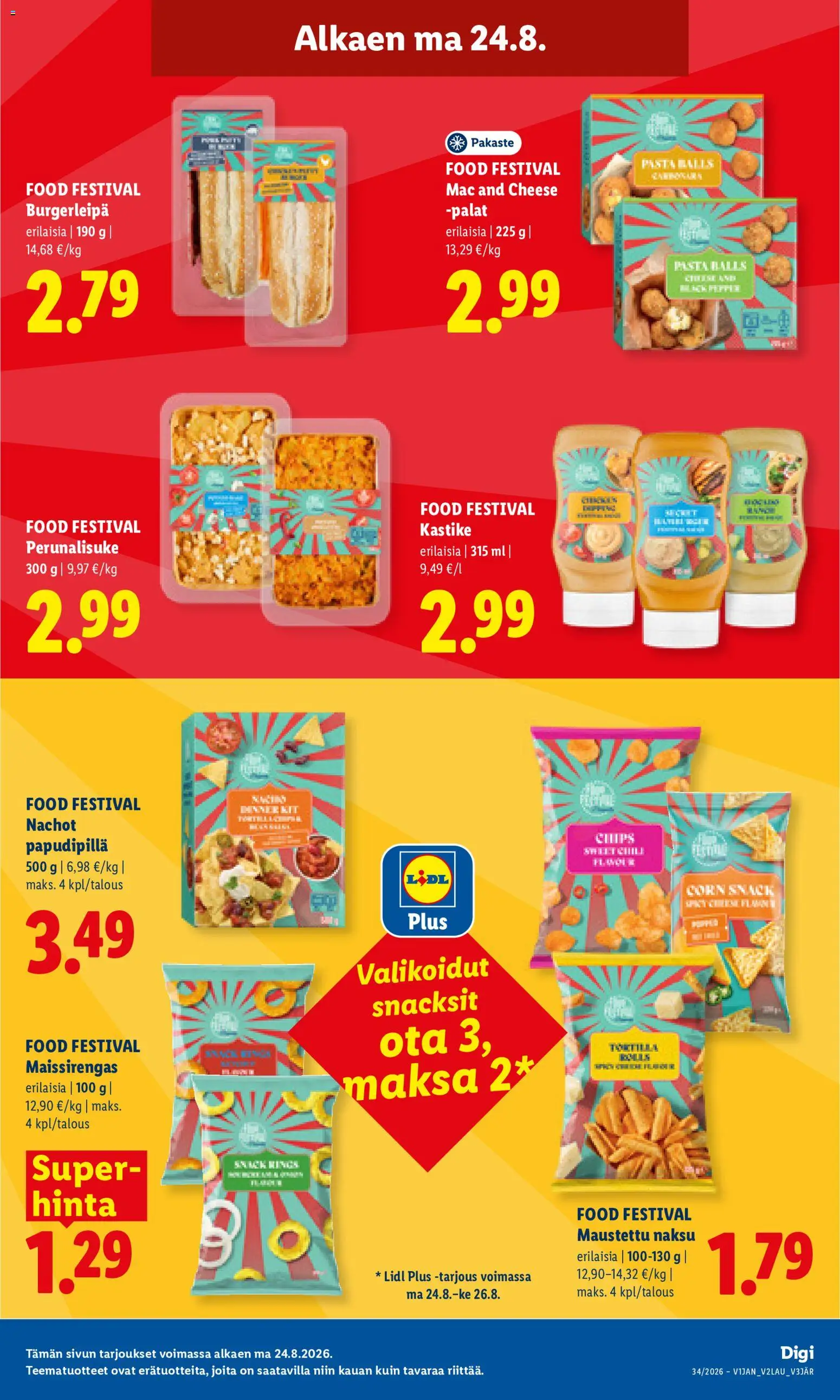 Lidl tarjoukset – voimassa 24/08/2026 alkaen | Sivu: 11 | Tuotteet: Pasta