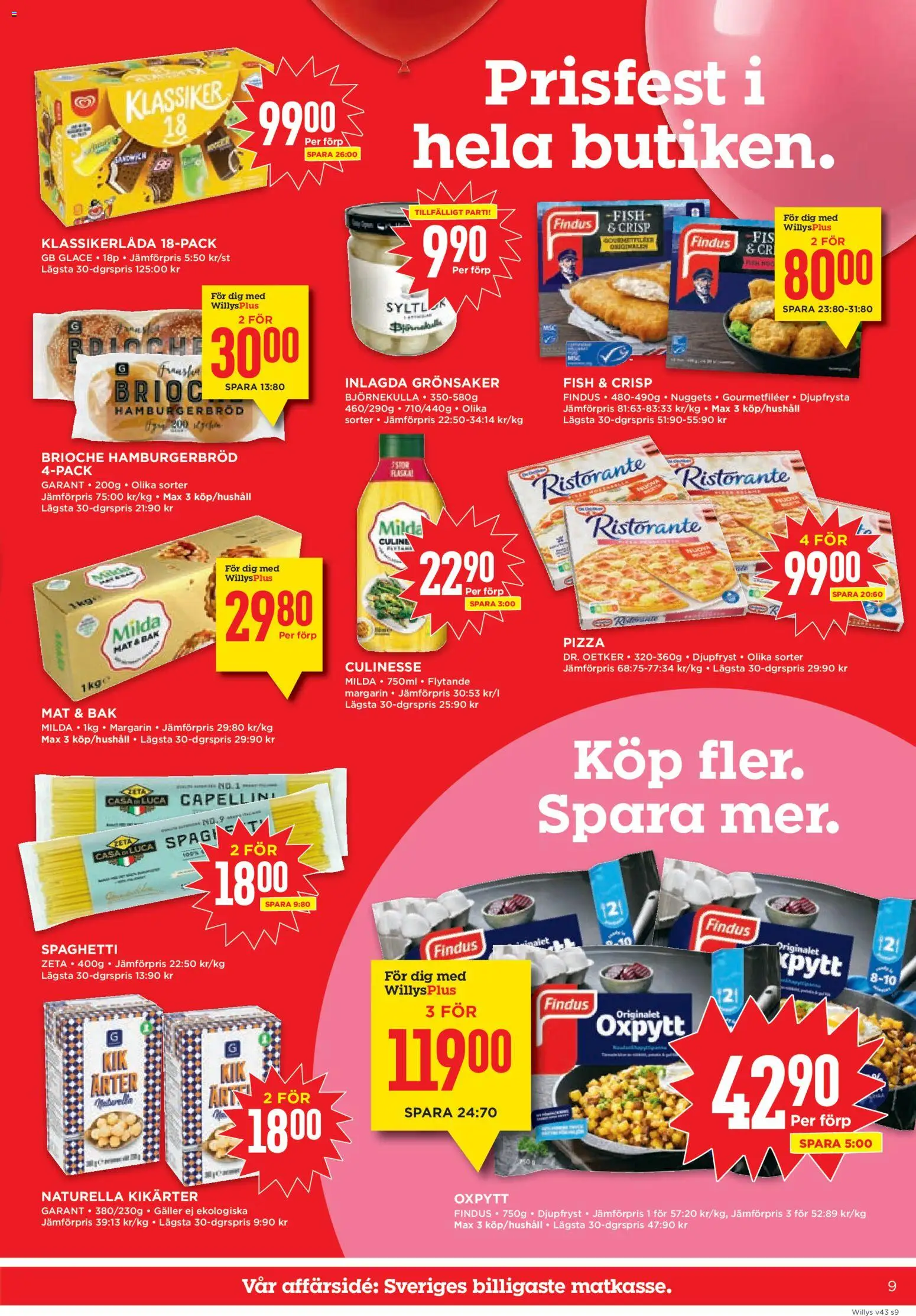 Willys reklamblad aktuell från 19/10/2026 | Sida: 9