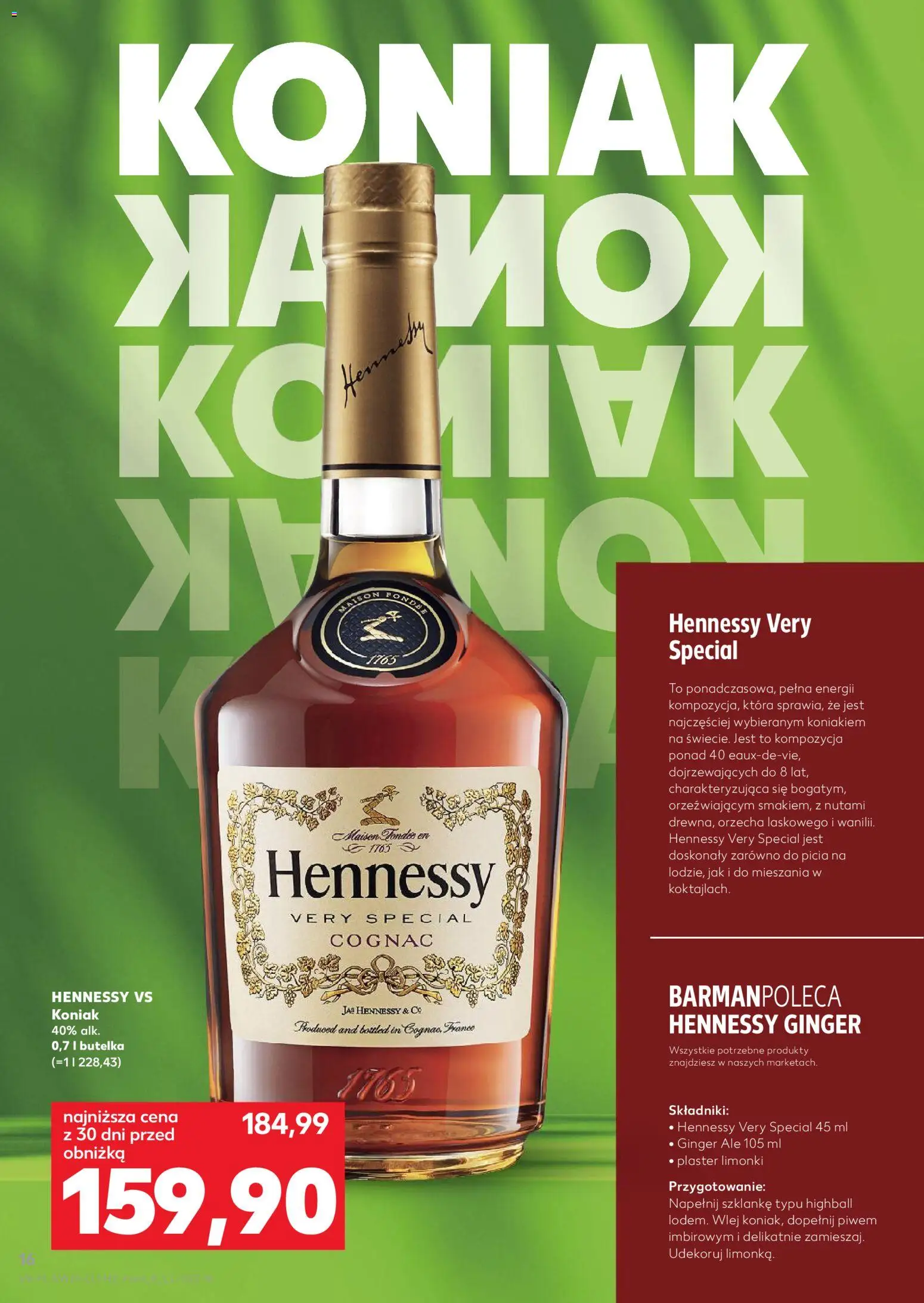 Kaufland Polsko leták - Barek od 11.06.2026 | Strana: 16 | Produkty: Ginger Ale, Hennessy