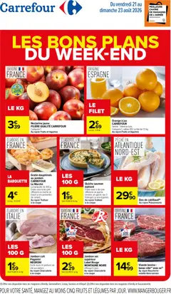 Carrefour - Prévisualisation de Carrefour les bons plans du week-end valide à partir de 21/08/2026