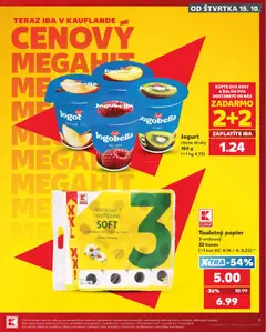 Kaufland leták platný od 15.10.2026 | Strana: 3 | Produkty: Jogurt, Toaletný papier, Kiwi
