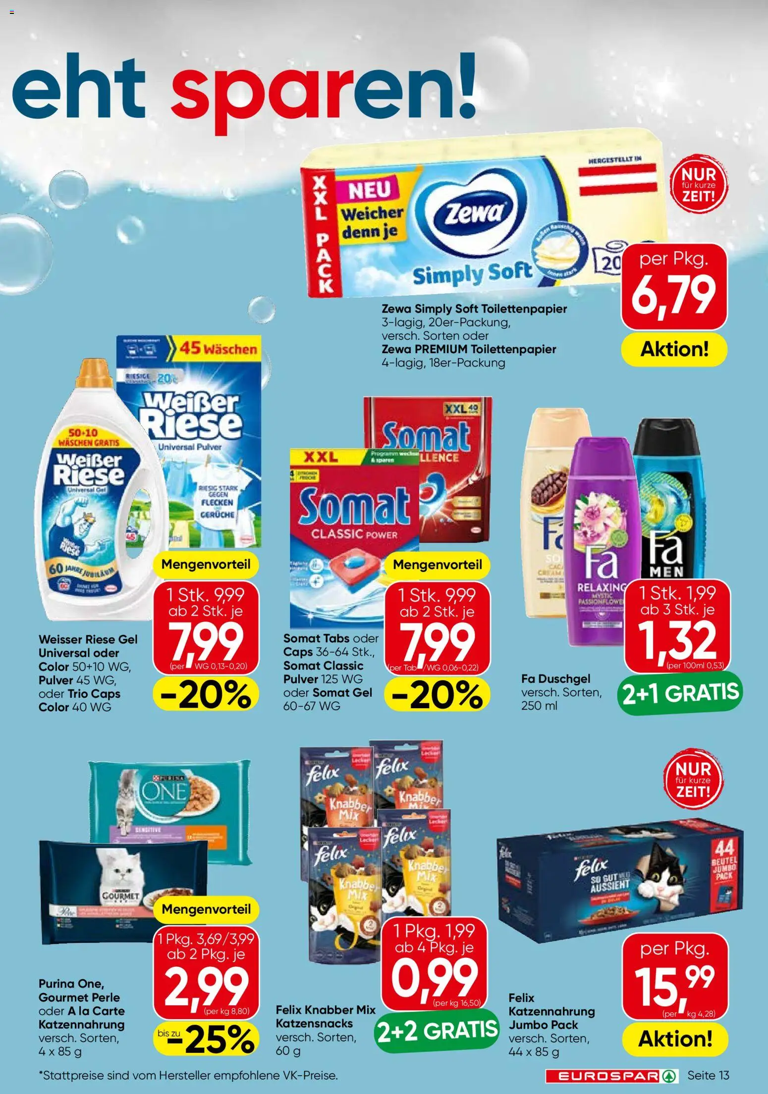 Eurospar Flugblatt gültig ab 10.09.2026 | Seite: 13 | Produkte: Duschgel