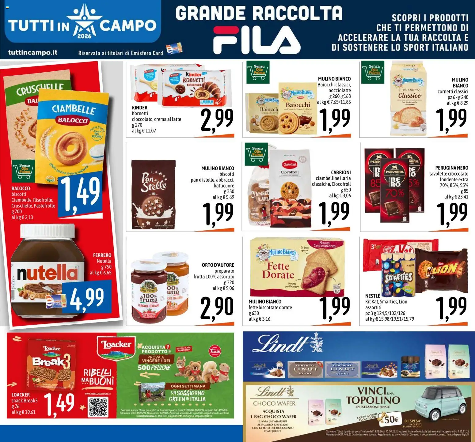 Volantino Emisfero del 24/09/2026 | Pagina: 5 | Prodotti: Cioccolato, Cornetto, Panna, Biscotti