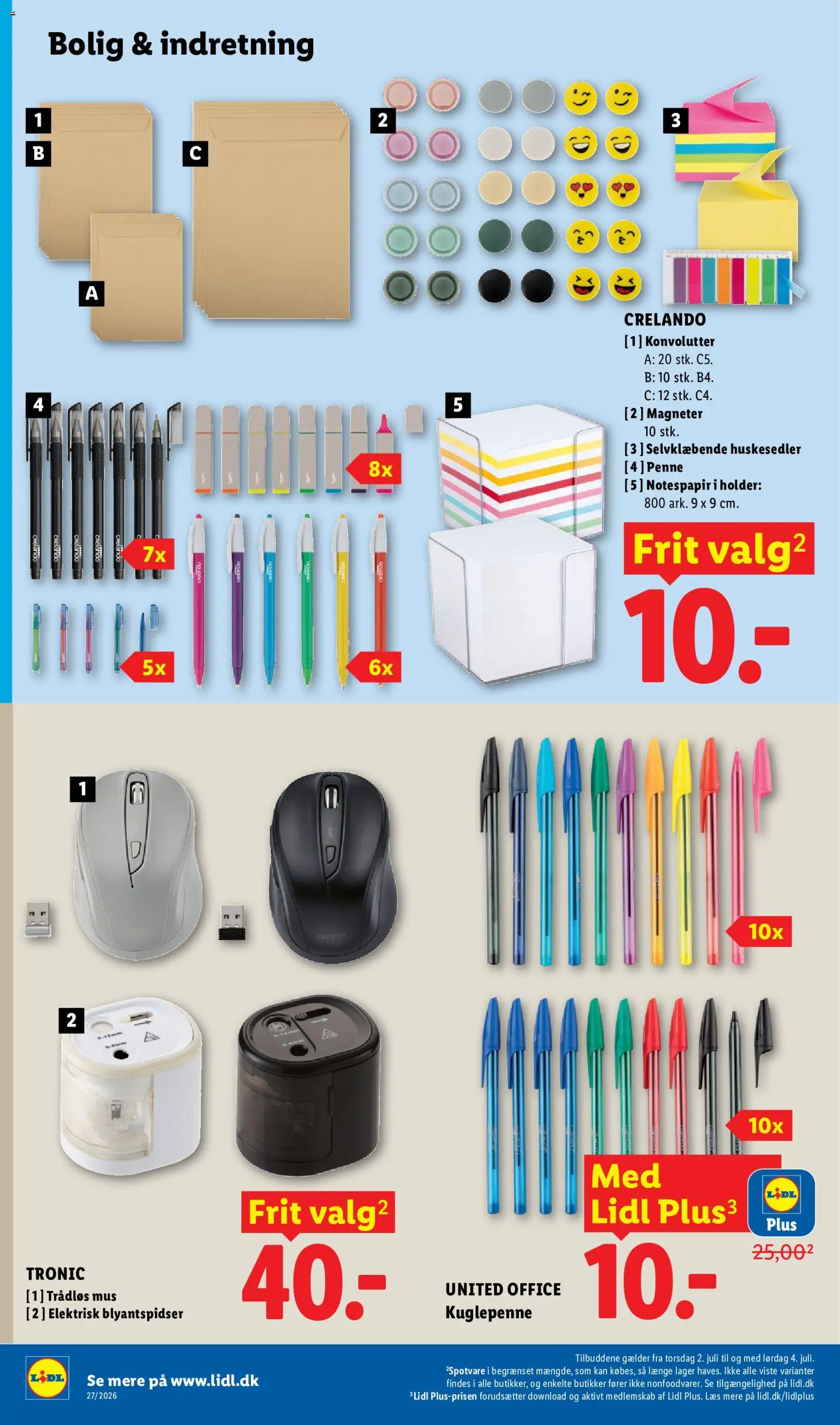 Lidl tilbudsavis – gyldig fra 28/06/2026 | Side: 26 | Produkter: Blyantspidser, Mus, Søm