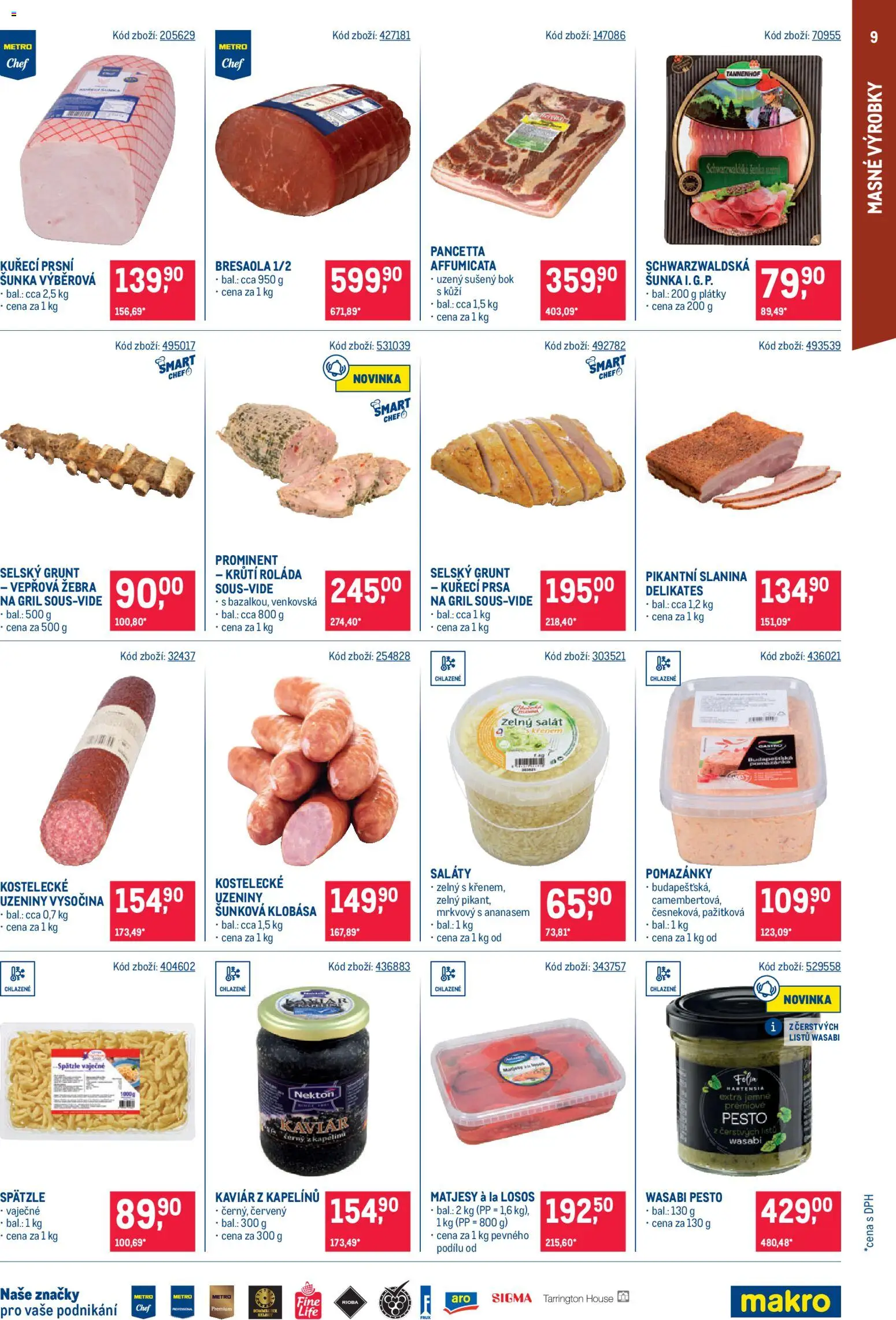 Makro leták - Gastronomie od 15.07.2026 | Strana: 9 | Produkty: Kuřecí prsa, Pomazánky, Wasabi, Gril