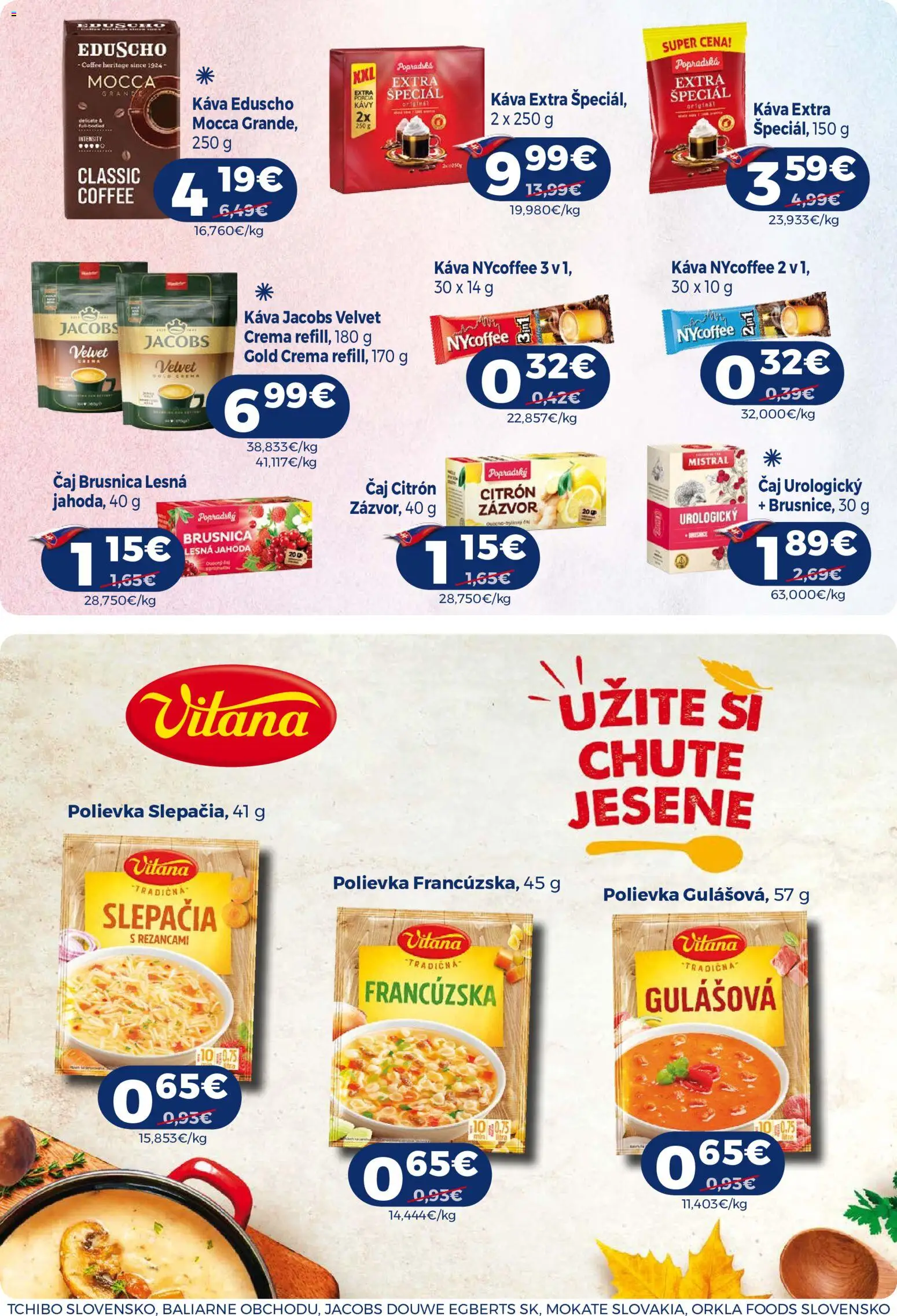 Nové Milk Agro akcie – leták je platný od 16.09.2026 | Strana: 12 | Produkty: Jacobs Velvet, Zázvor, Káva, Čaj