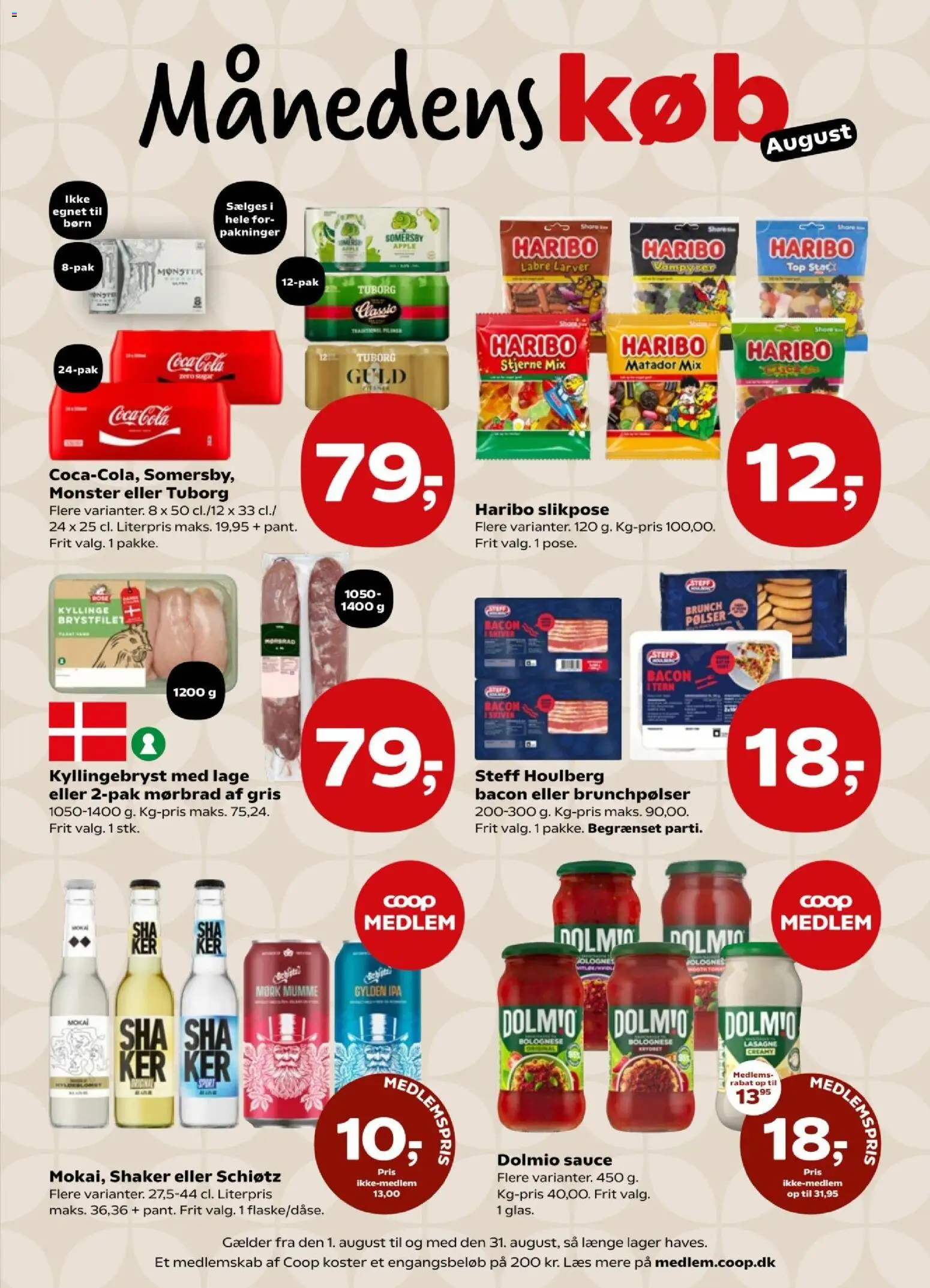 Super Brugsen tilbudsavis – gyldig fra 21/08/2026 | Side: 21 | Produkter: Pølser, Coca Cola, Cola, Bacon