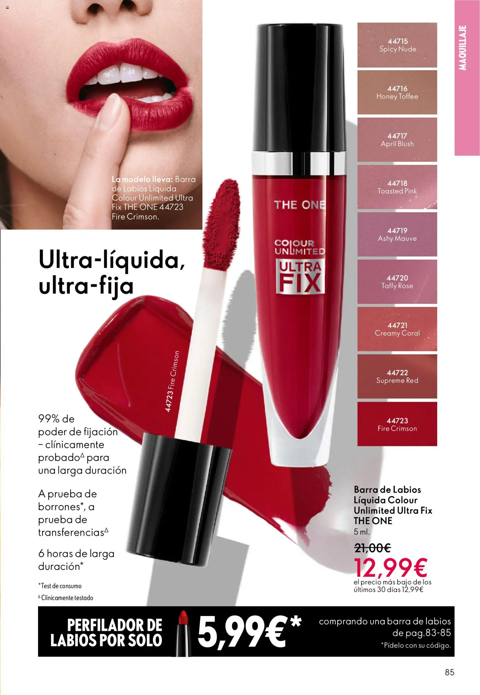Oriflame - Catálogo Campaña 4 │ válido desde el 11.03.2026 | Página: 85 | Productos: Maquillaje, Barra de labios