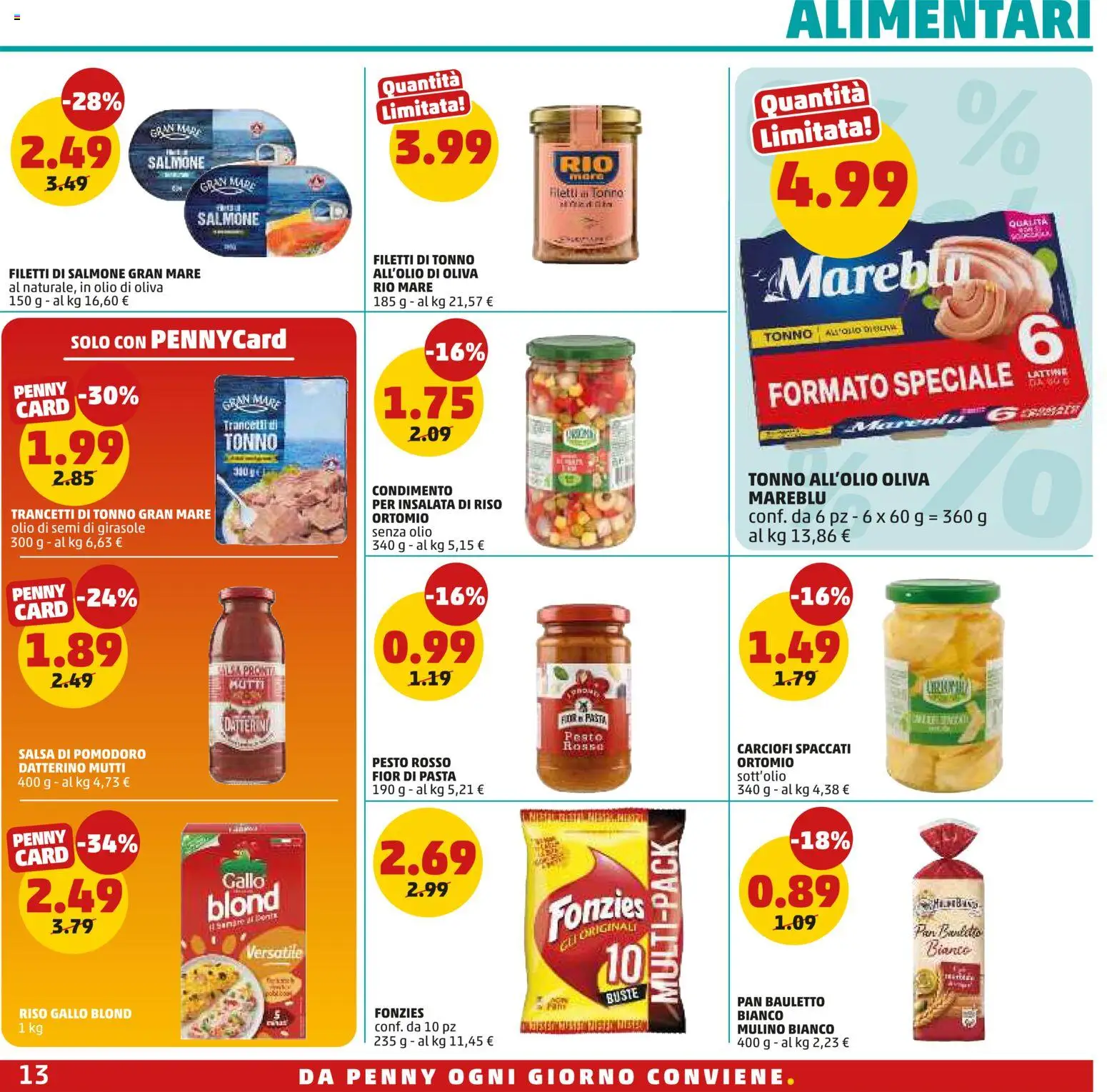 Volantino PENNY del 30/07/2026 | Pagina: 13 | Prodotti: Pomodoro, Olio, Olive, Olio di semi di girasole