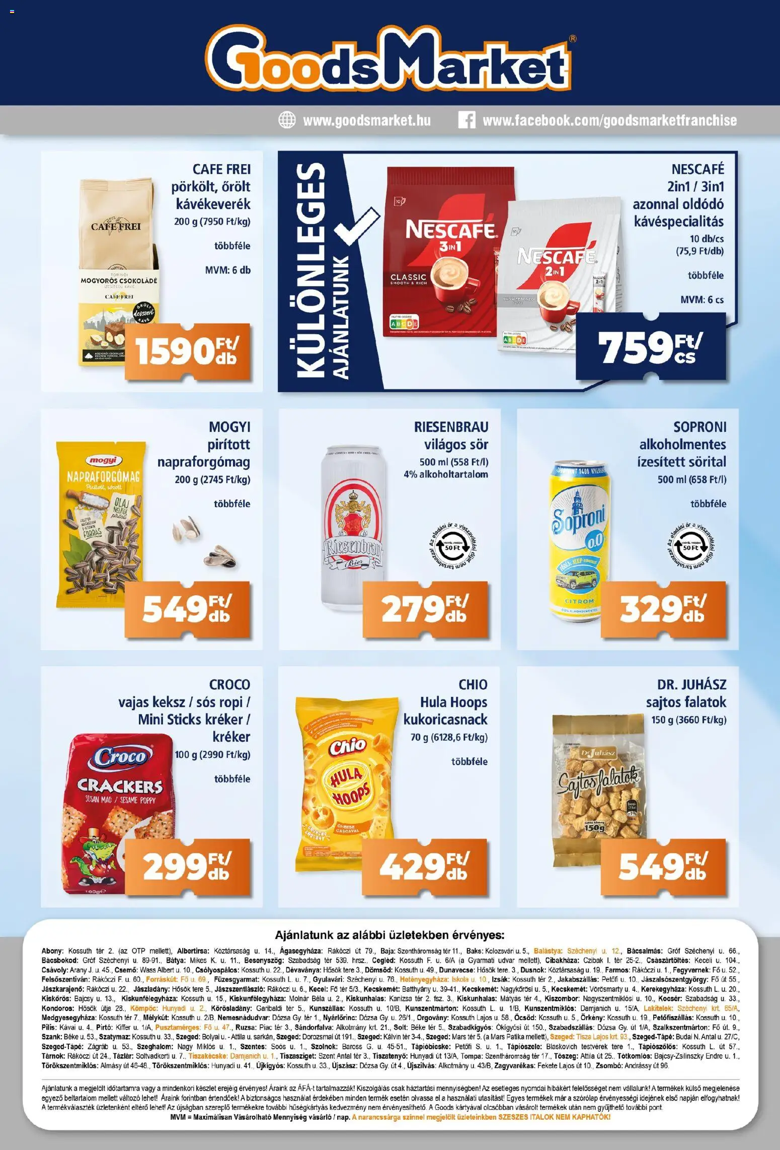 Goods Market akciós ujság - amely érvényes a következő dátumtól: 18.06.2026 | Oldal: 7 | Termékek: Csokoládé, Ropi, Keksz, Citrom